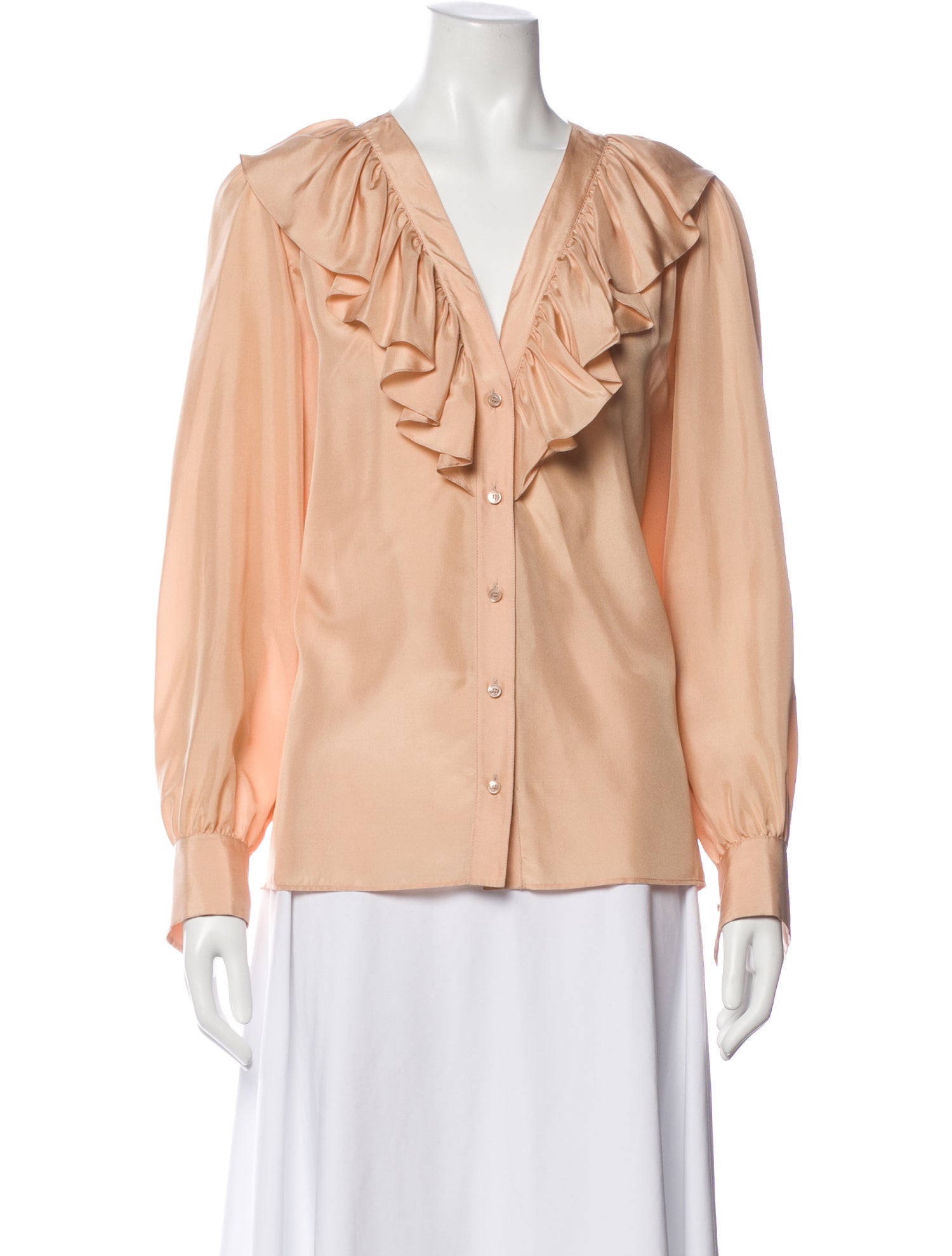 Chloé Silk V-Neck Blouse