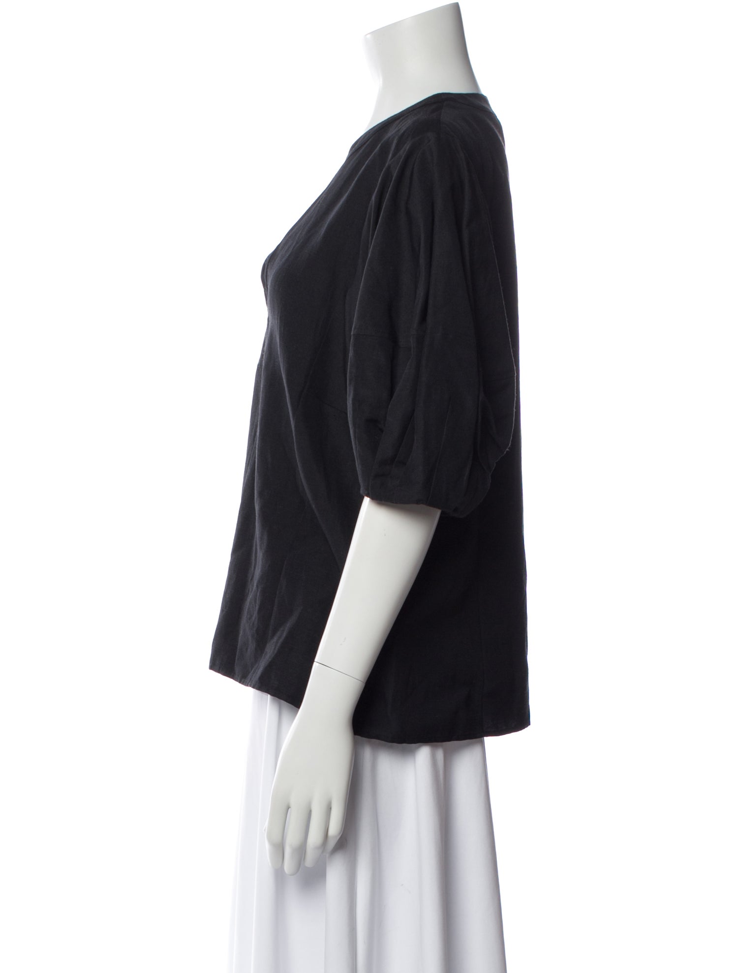 Chloé Linen V-Neck Blouse