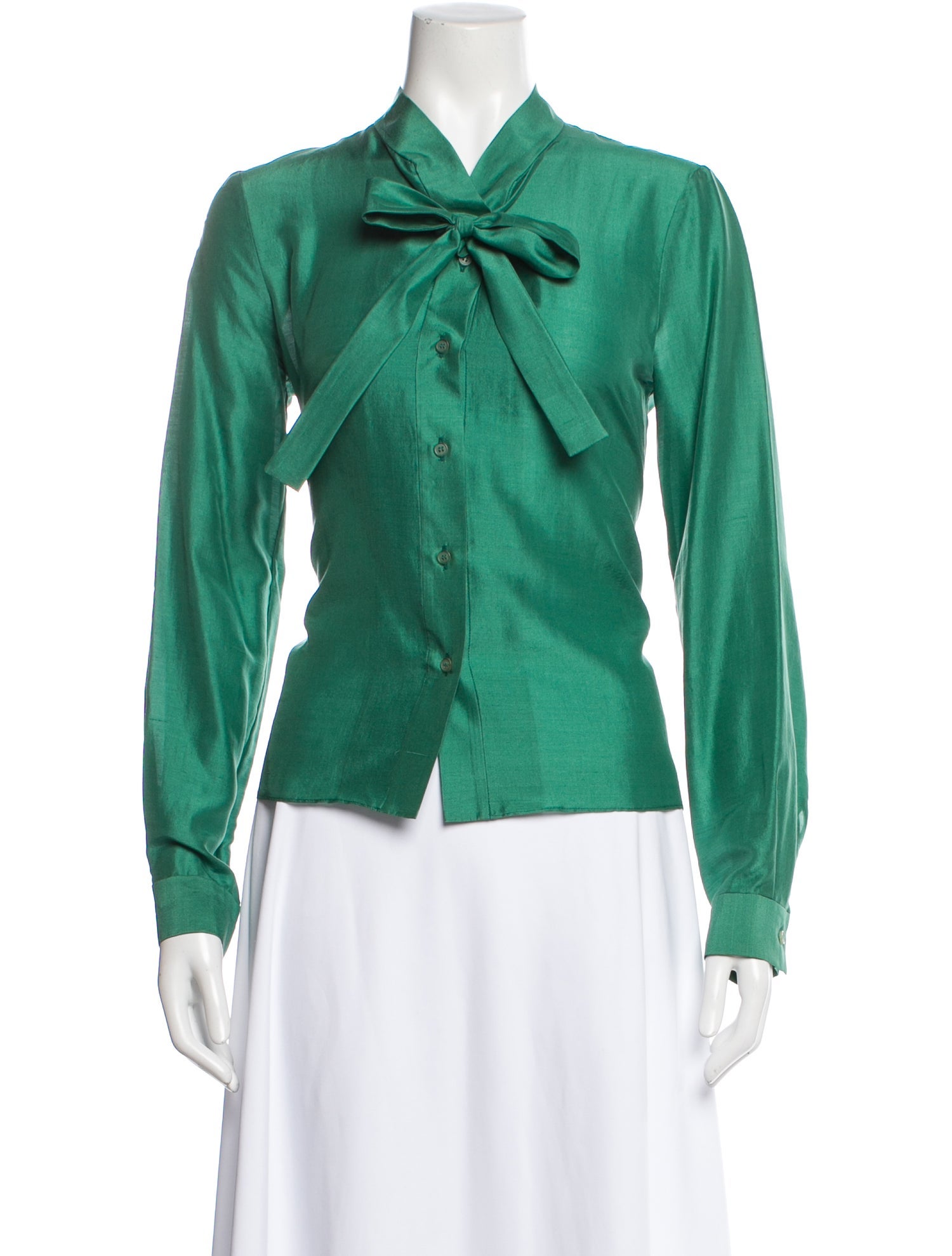 Chloé Silk Tie Neck Blouse
