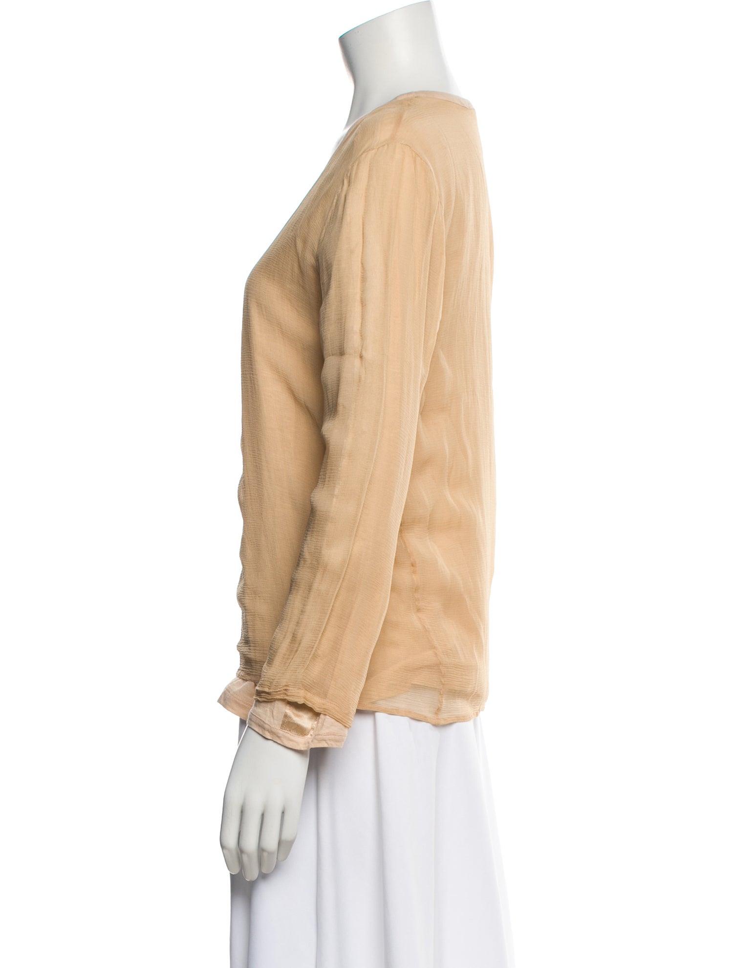 Chloé Scoop Neck Long Sleeve Top