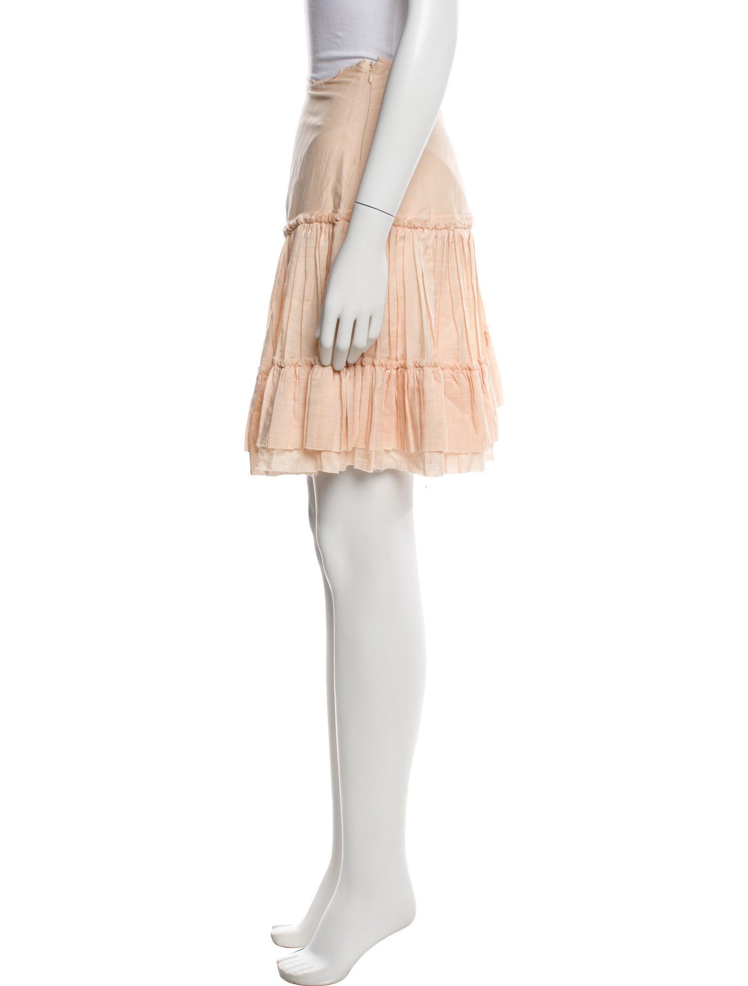 Chloé Distressed Accents Knee-Length Skirt