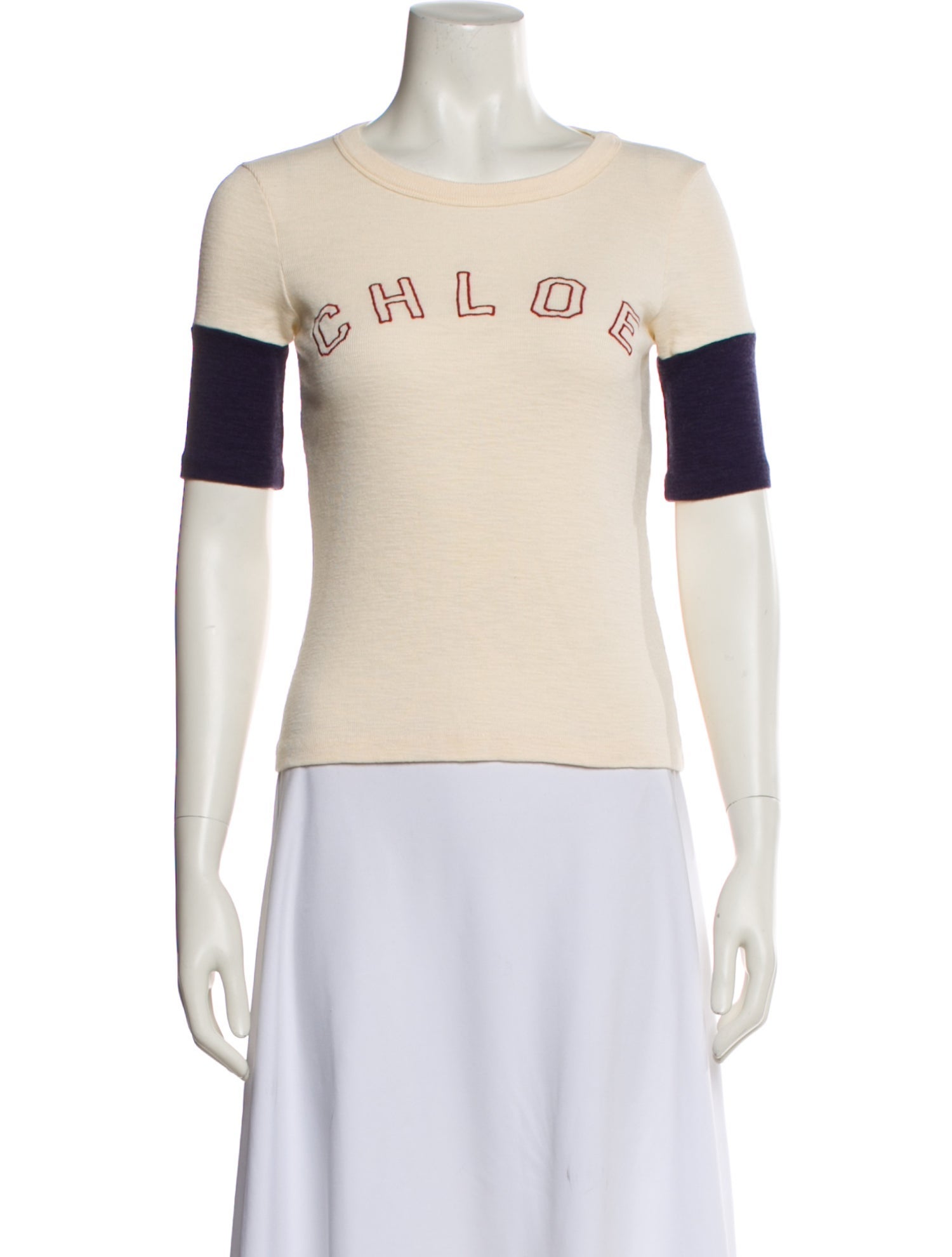 Chloé Graphic Print Crew Neck T-Shirt w/ Tags