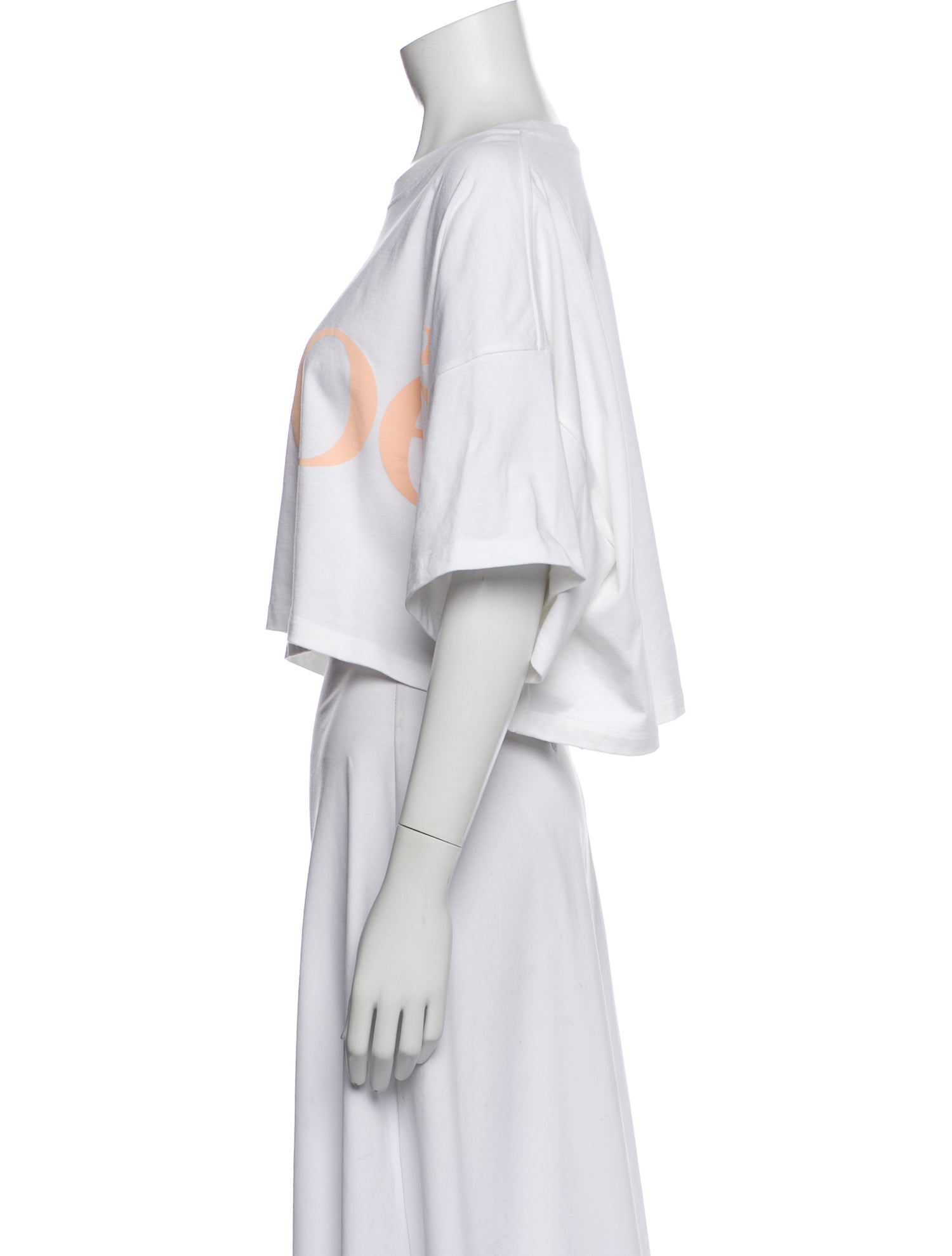 Chloé Graphic Print Crew Neck Crop Top