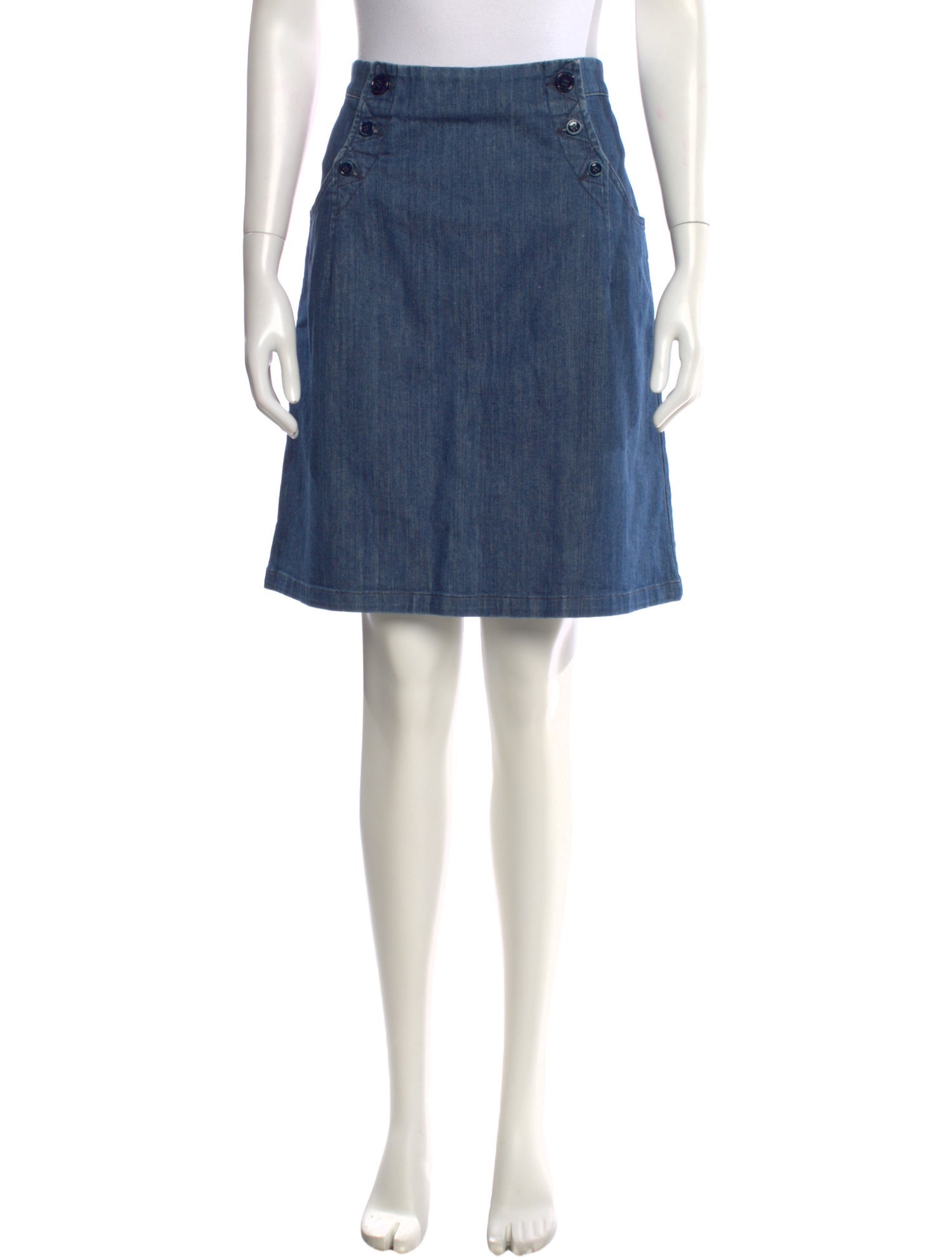 Chloé Embroidered Accent Knee-Length Skirt