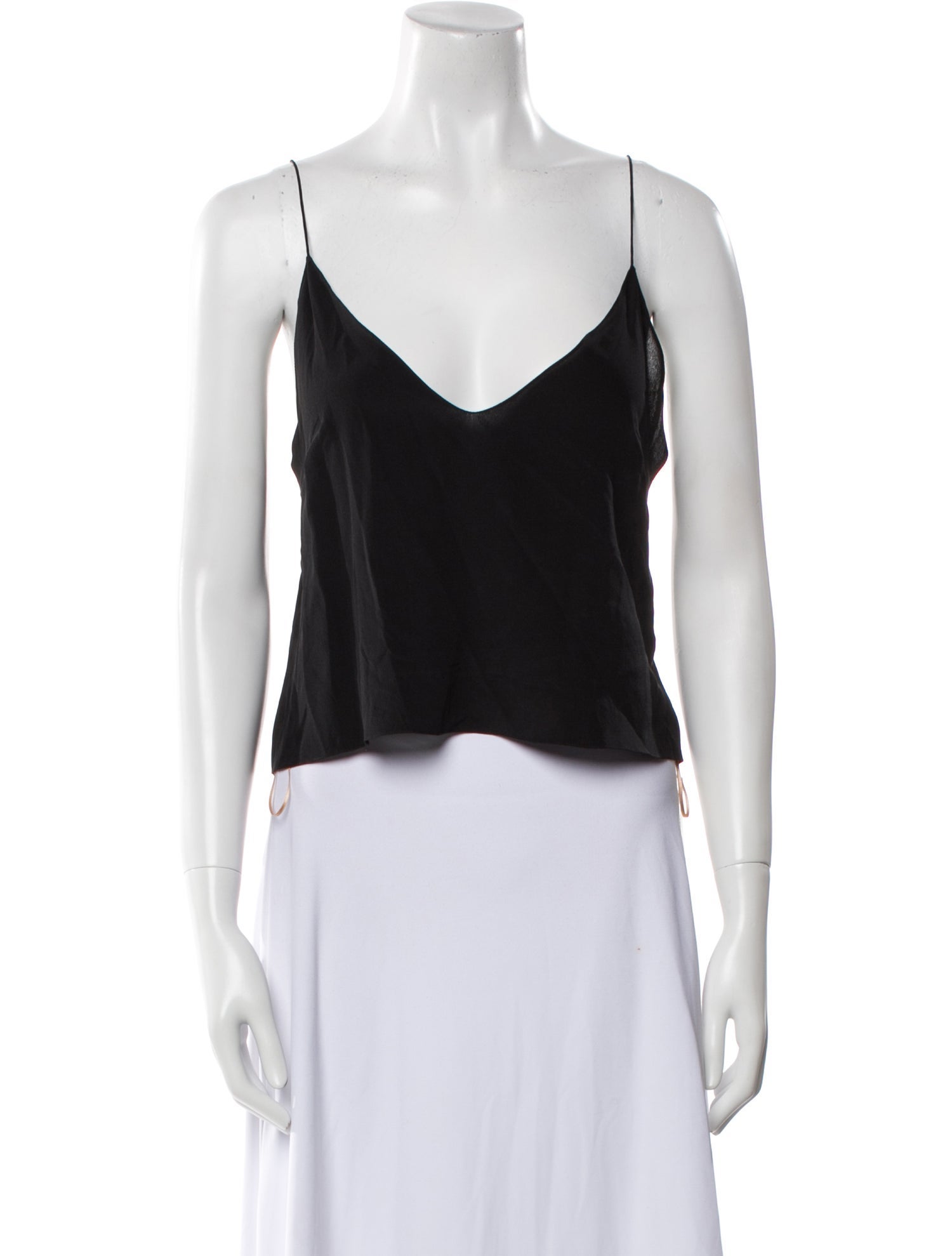 Chloé Silk Square Neckline Crop Top