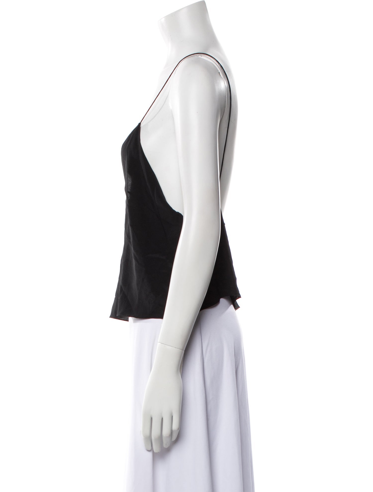 Chloé Silk Square Neckline Crop Top