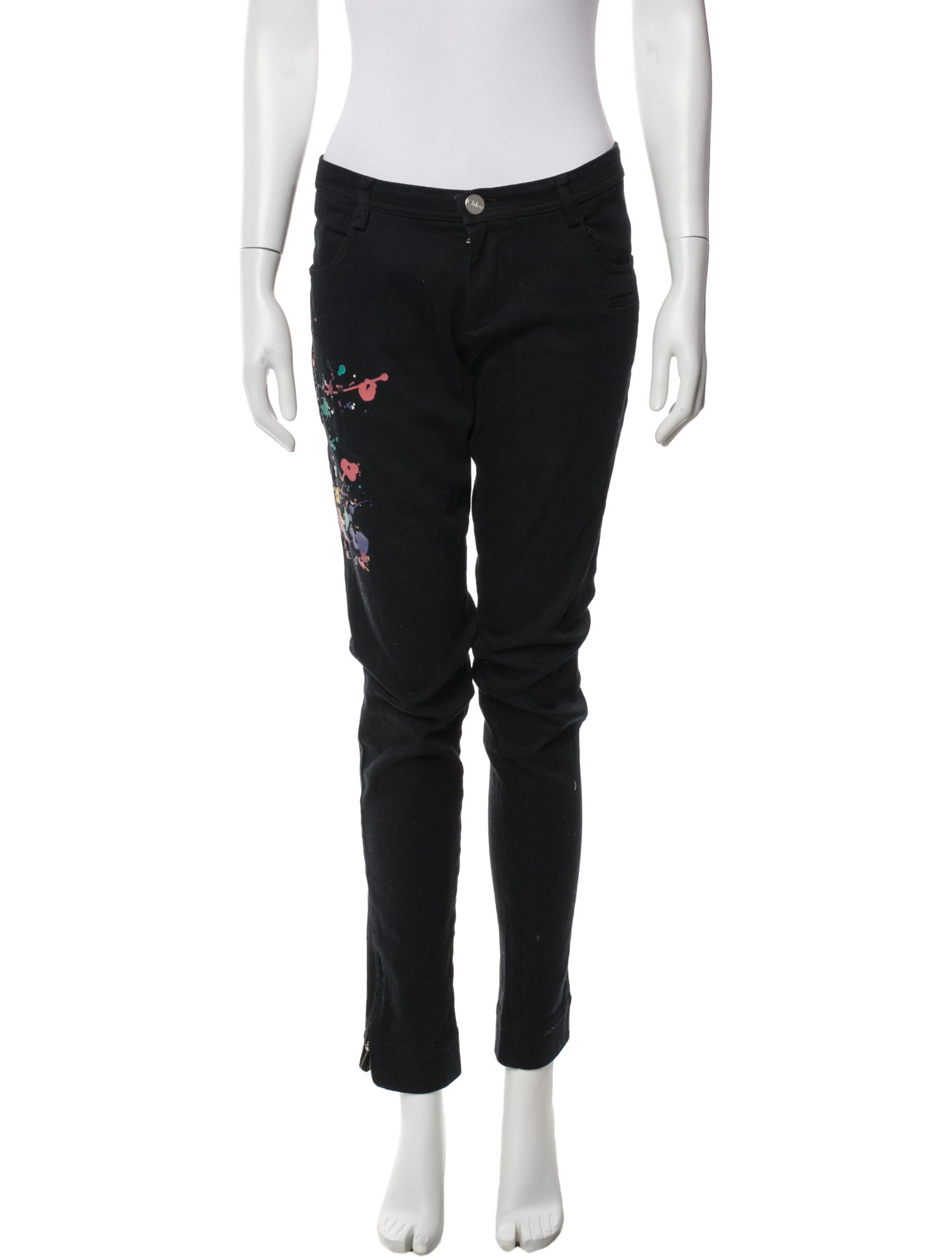 Chloé Graphic Print Straight Leg Pants