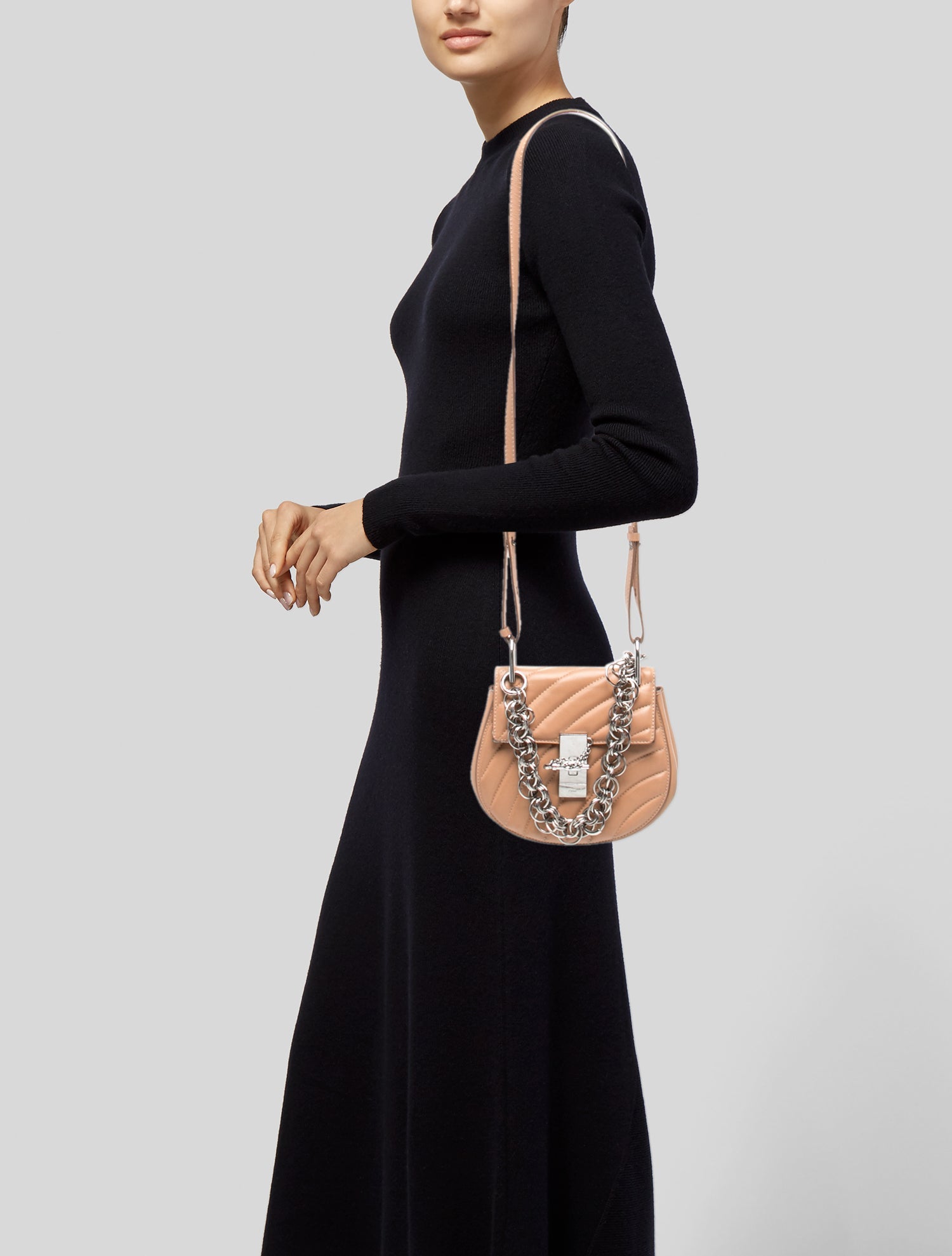 Chloé Leather Drew Bijou Crossbody Mini