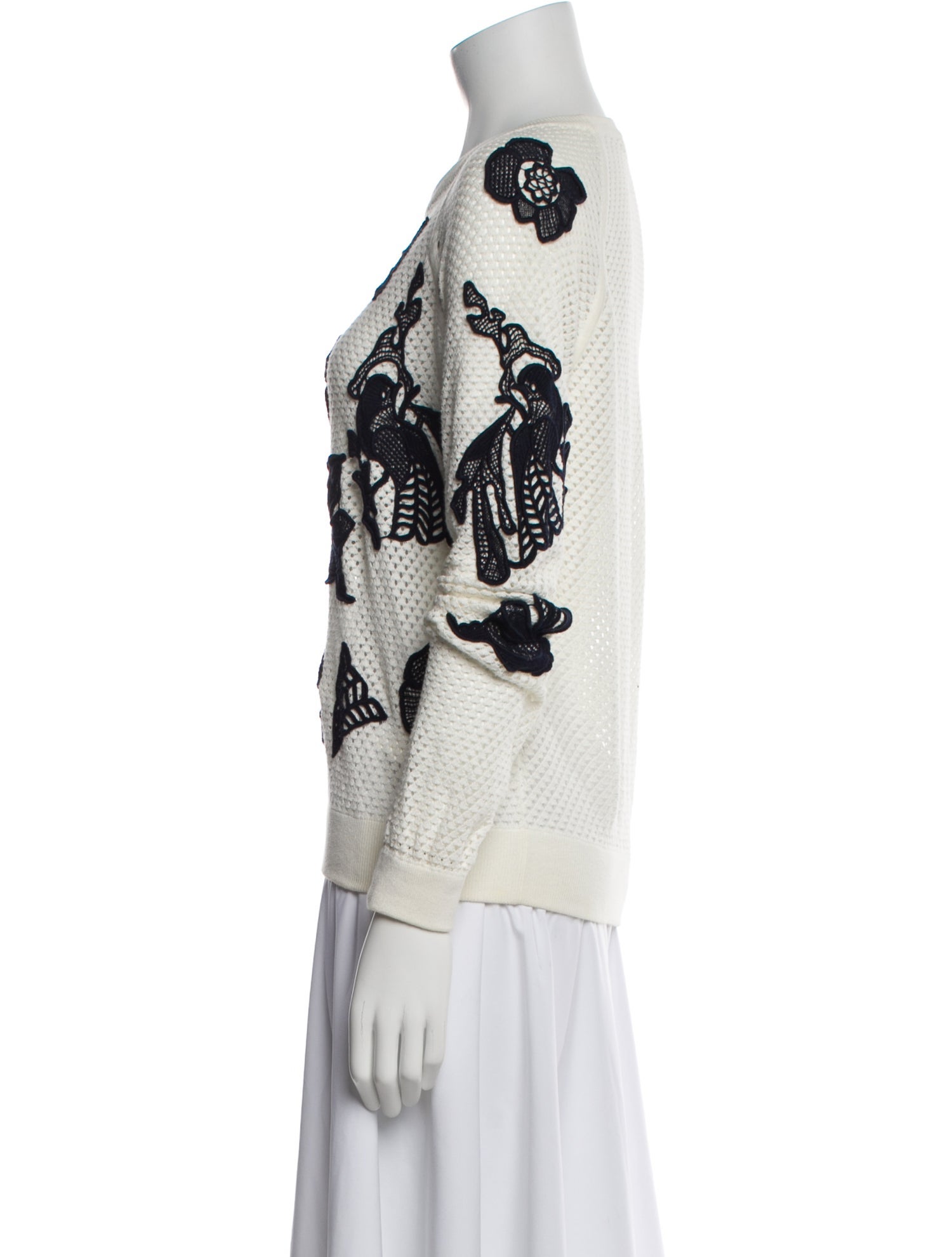 Chloé Graphic Print Crew Neck Sweater