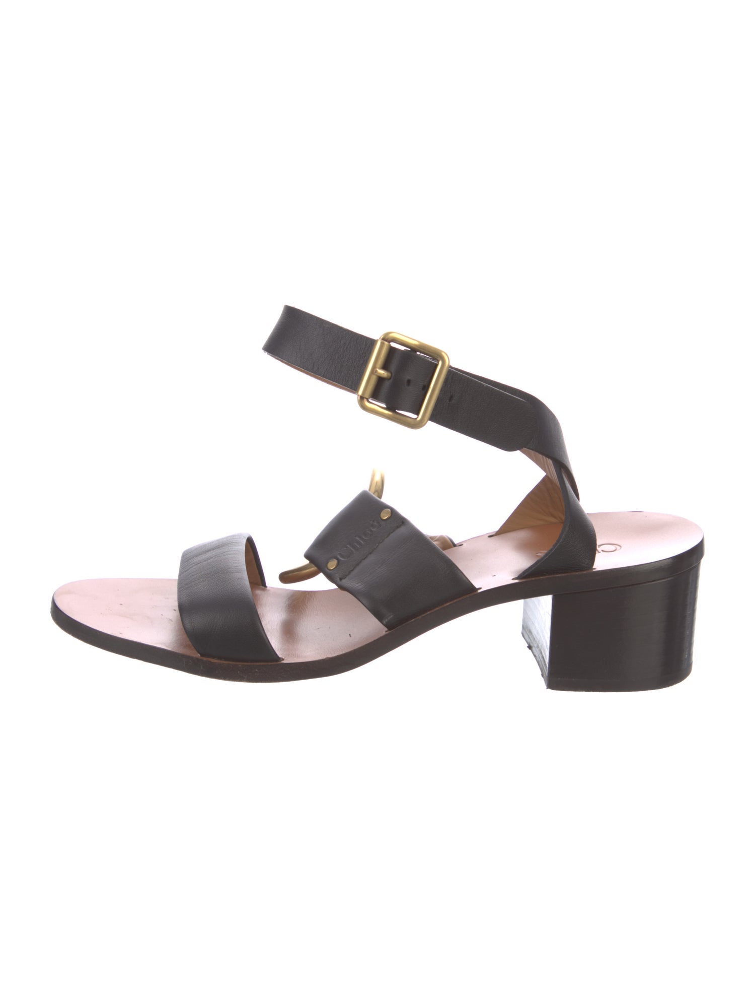 Chloé Leather T-Strap Sandals