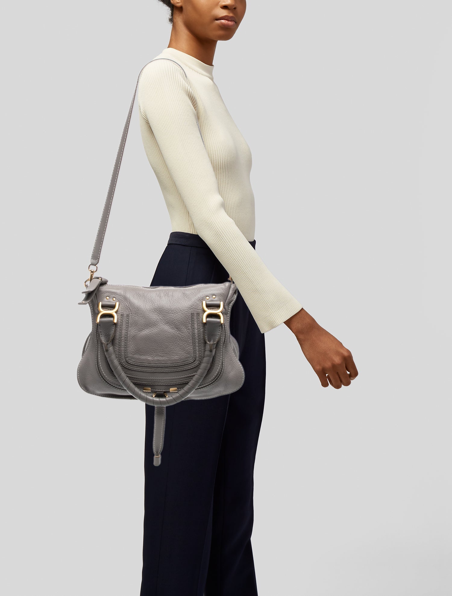 Chloé Leather Marcie Crossbody Medium