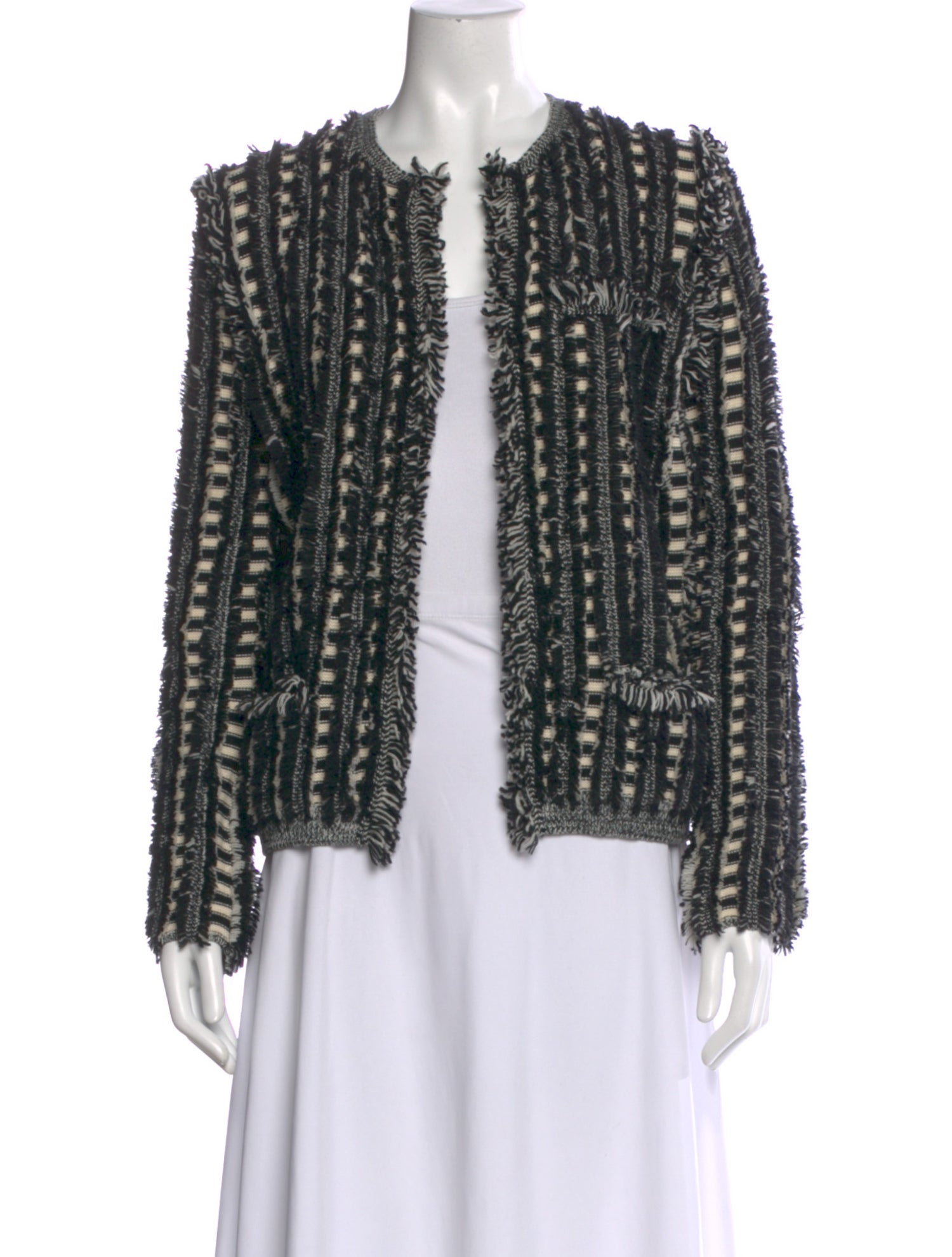 Chloé Virgin Wool Tweed Pattern Sweater