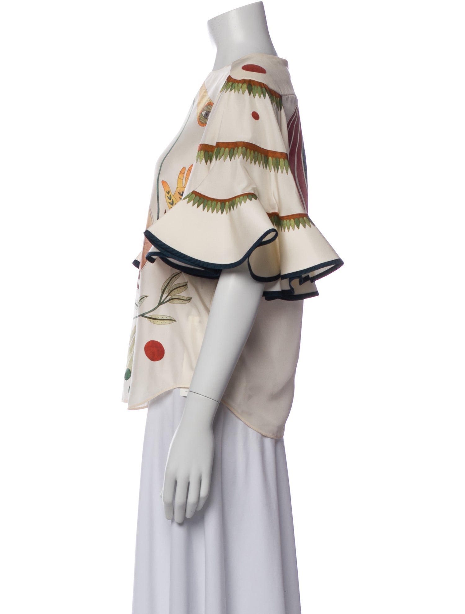 Chloé Silk Graphic Print Blouse