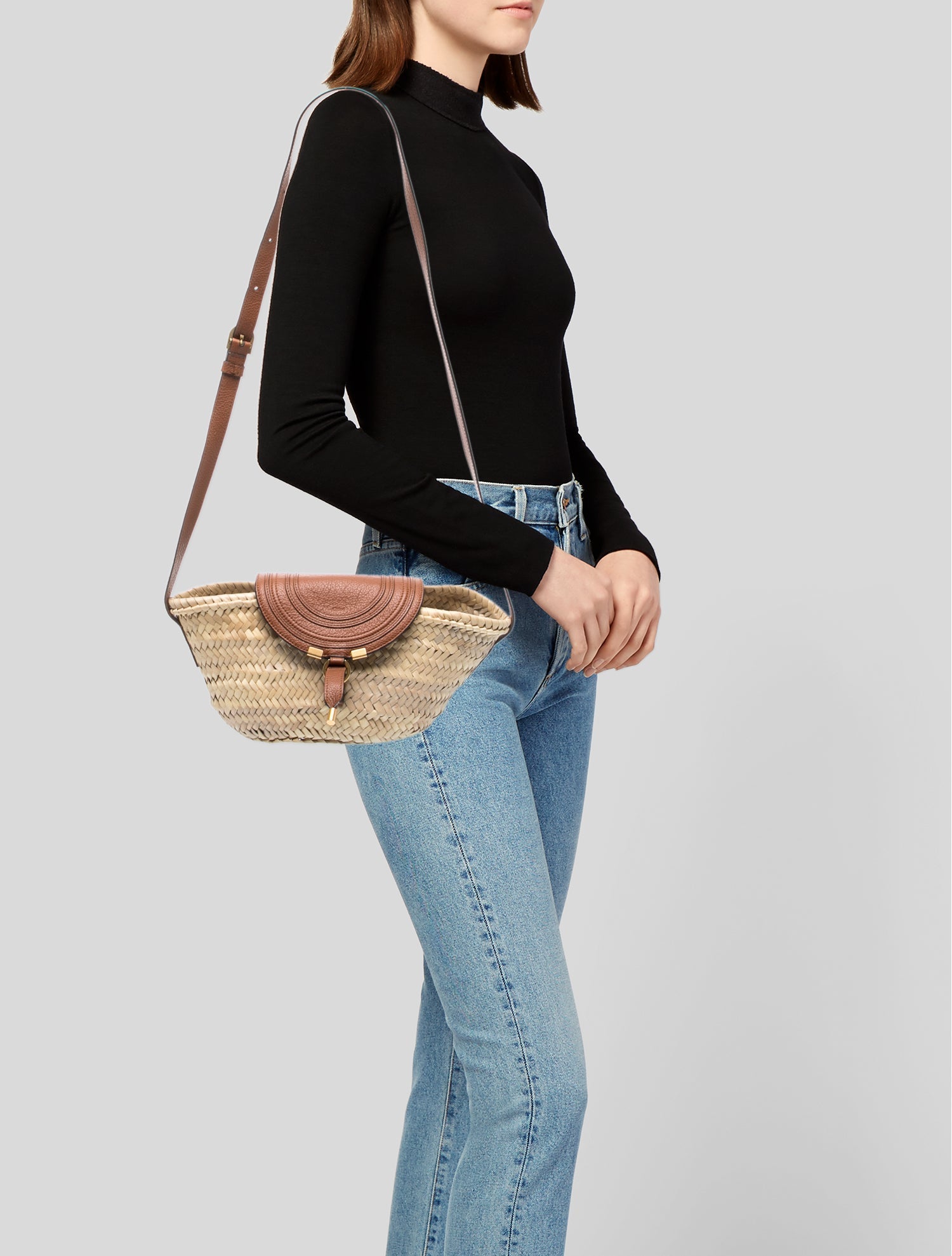 Chloé Raffia Marcie Crossbody