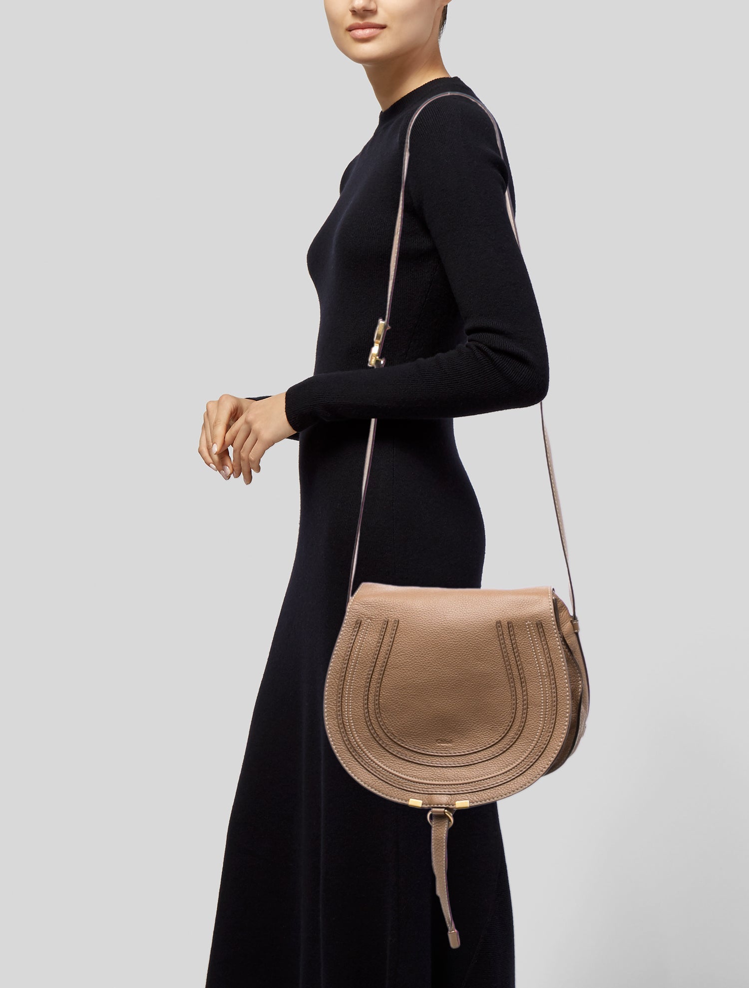 Chloé Leather Marcie Crossbody Medium