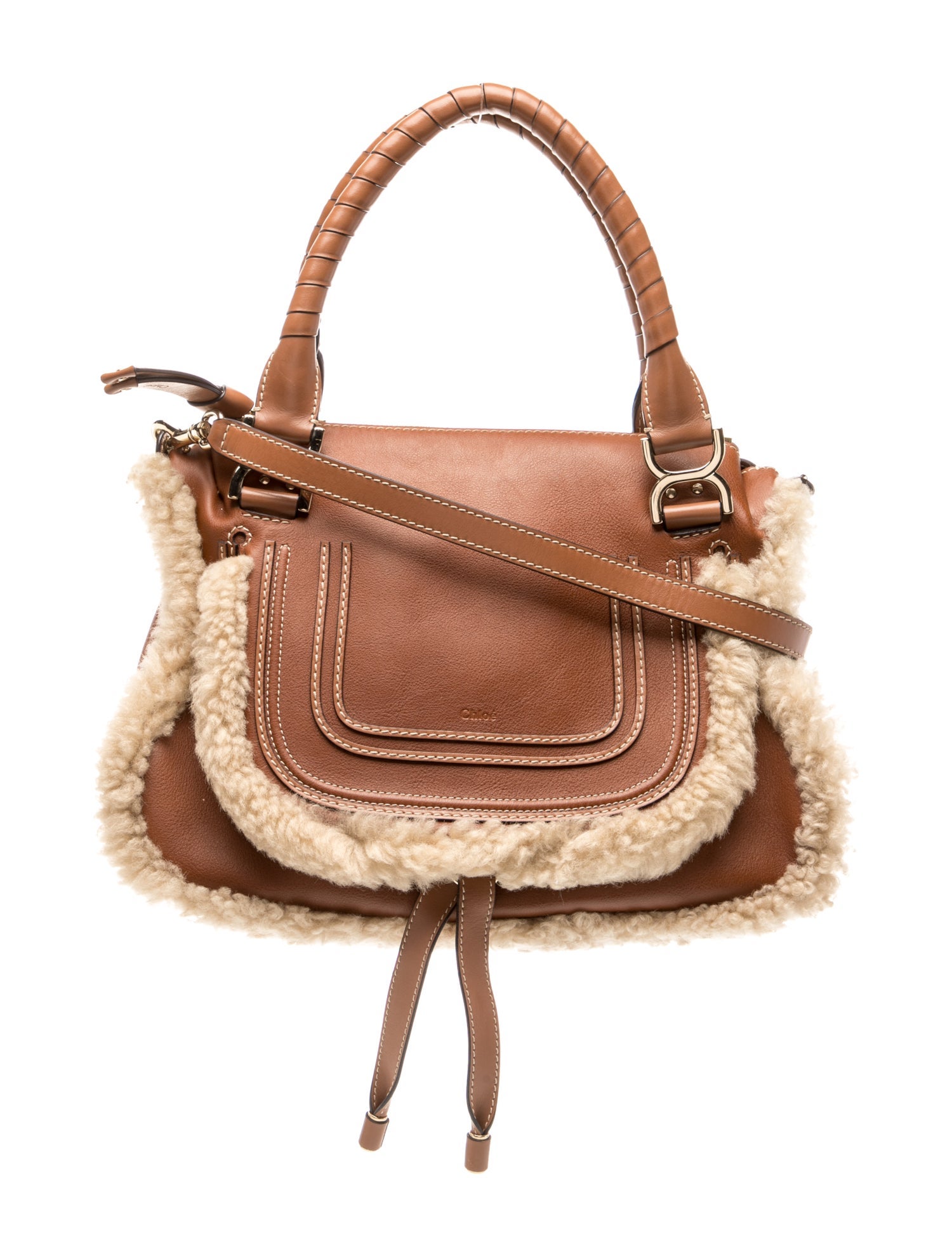 Chloé Shearling Shoulder Bag