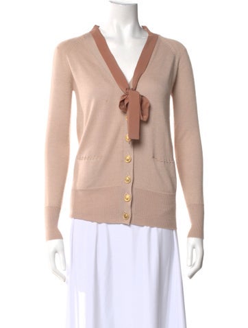 Pre-owned Chloé Cashmere Colorblock Pattern Sweater In Pink