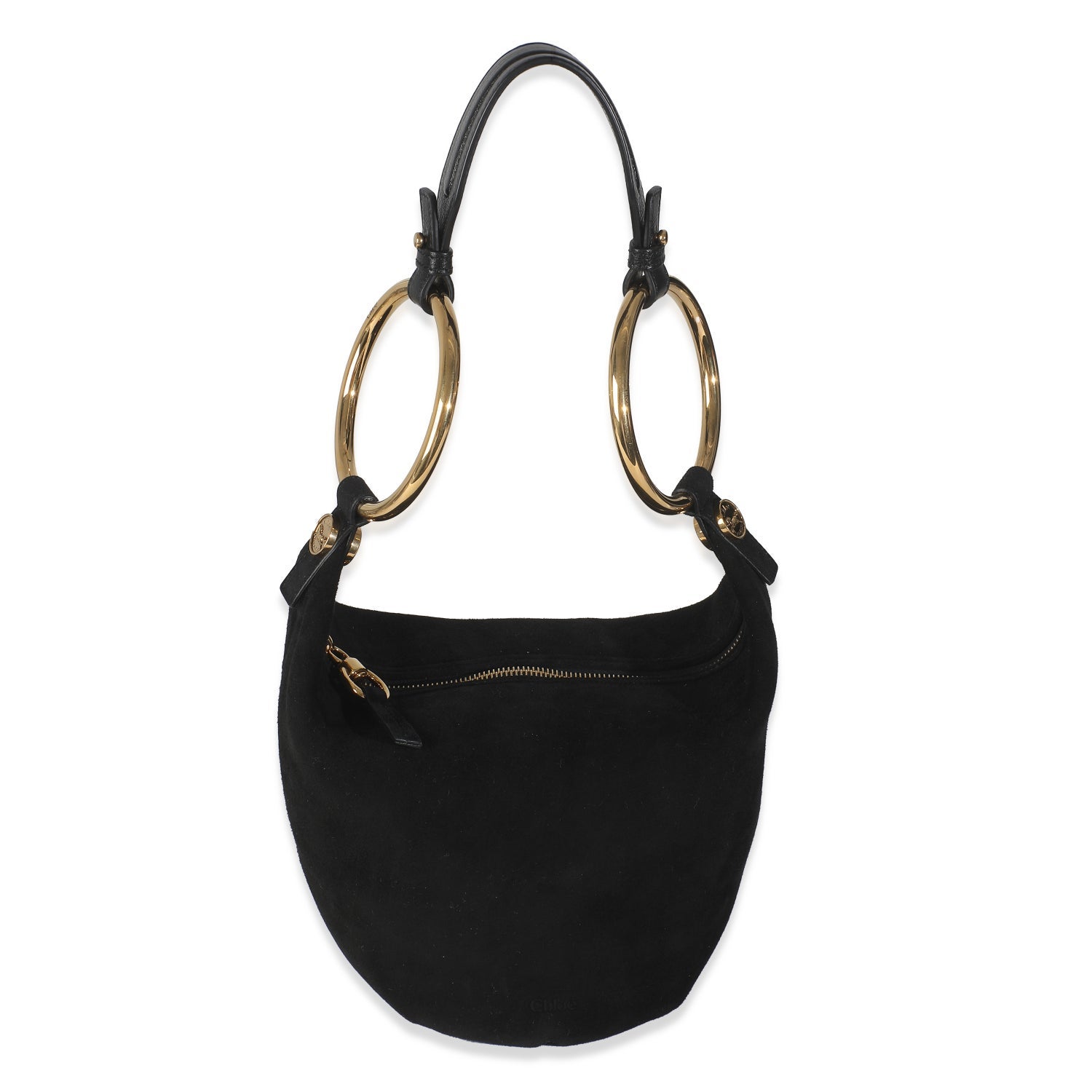 Chloé Suede Gold Bracelet Bag Small
