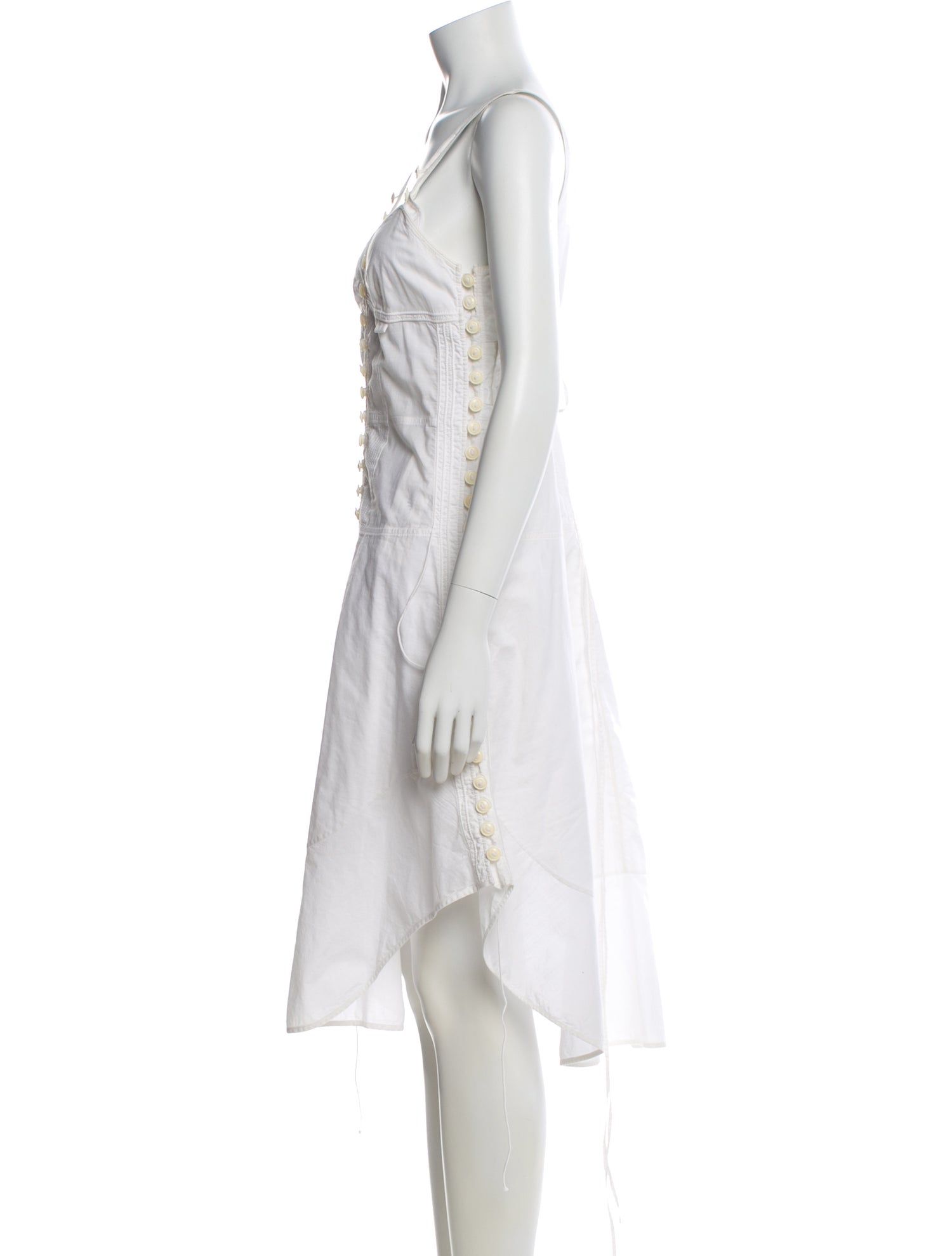 Chloé Square Neckline Midi Length Dress