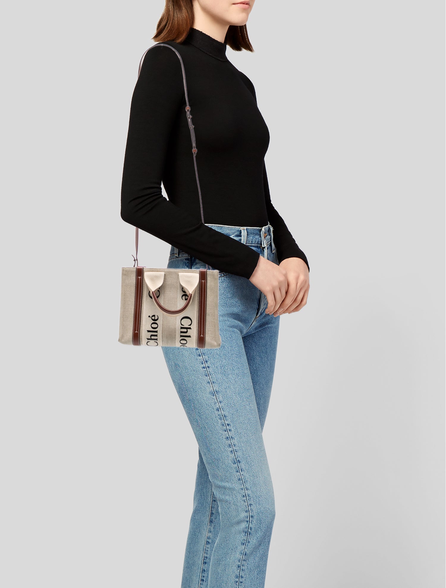 Chloé Canvas Woody Small