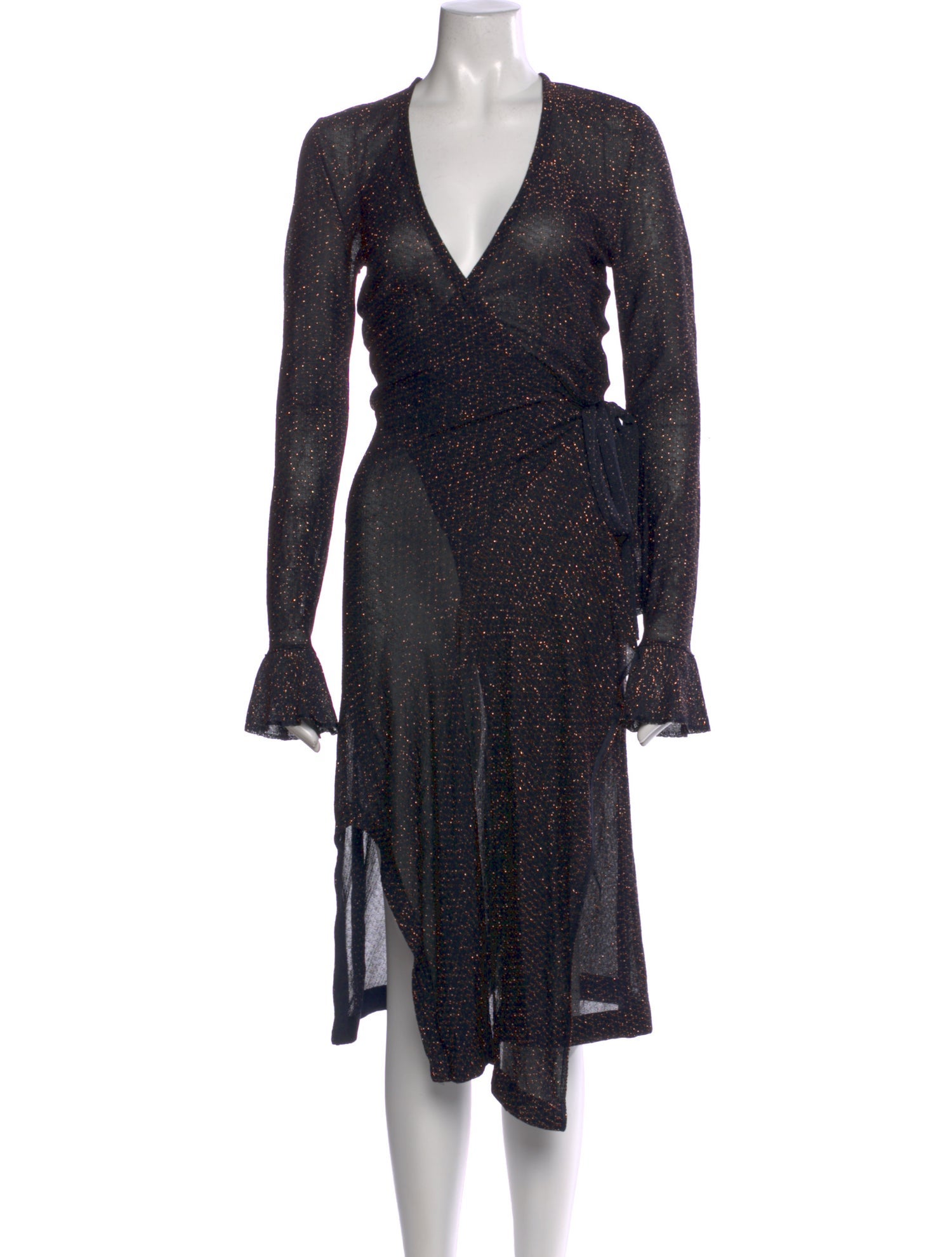 Chloé Tweed Pattern Midi Length Dress