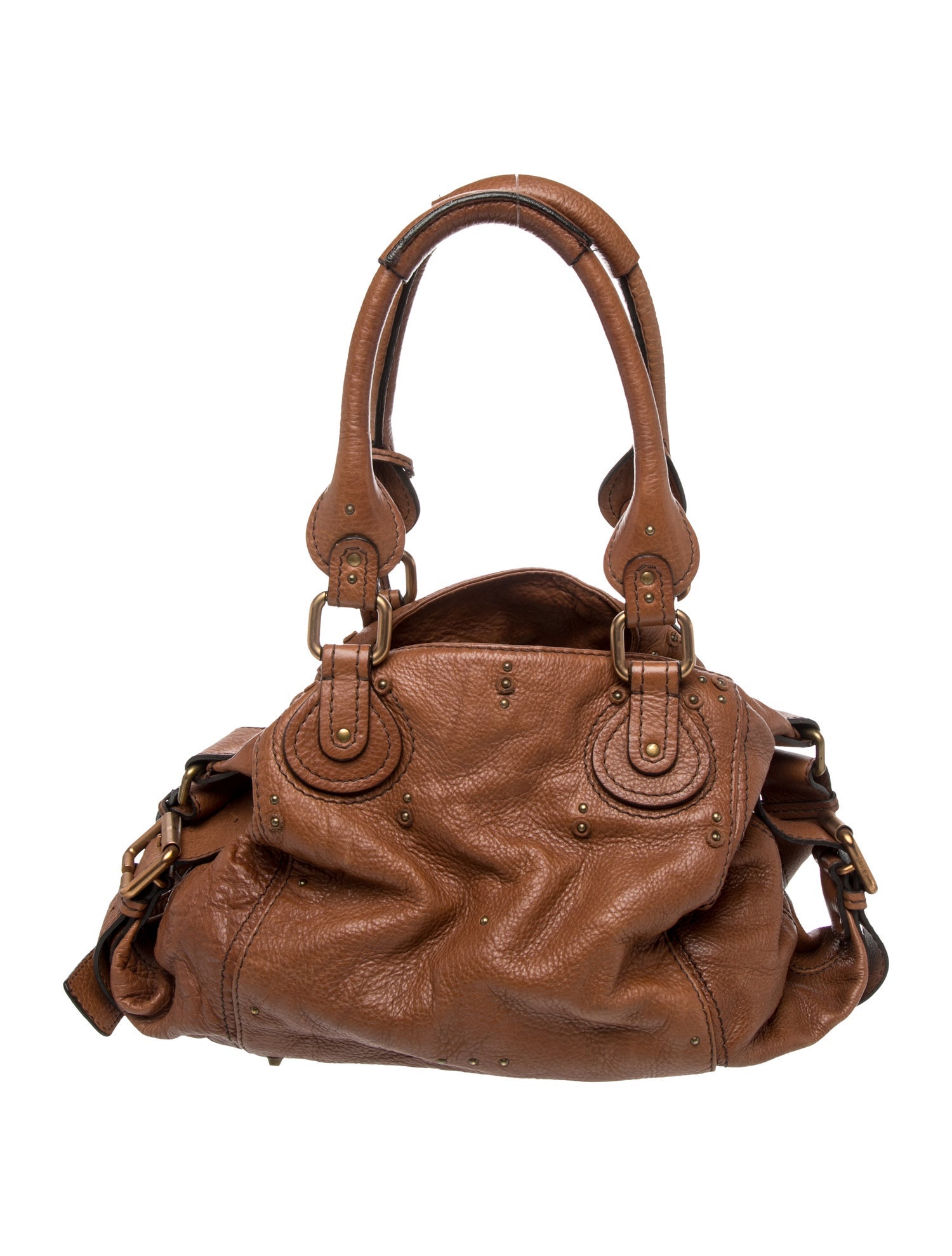 Chloé Leather Paddington Medium - Brown Shoulder Bags, Handbags 