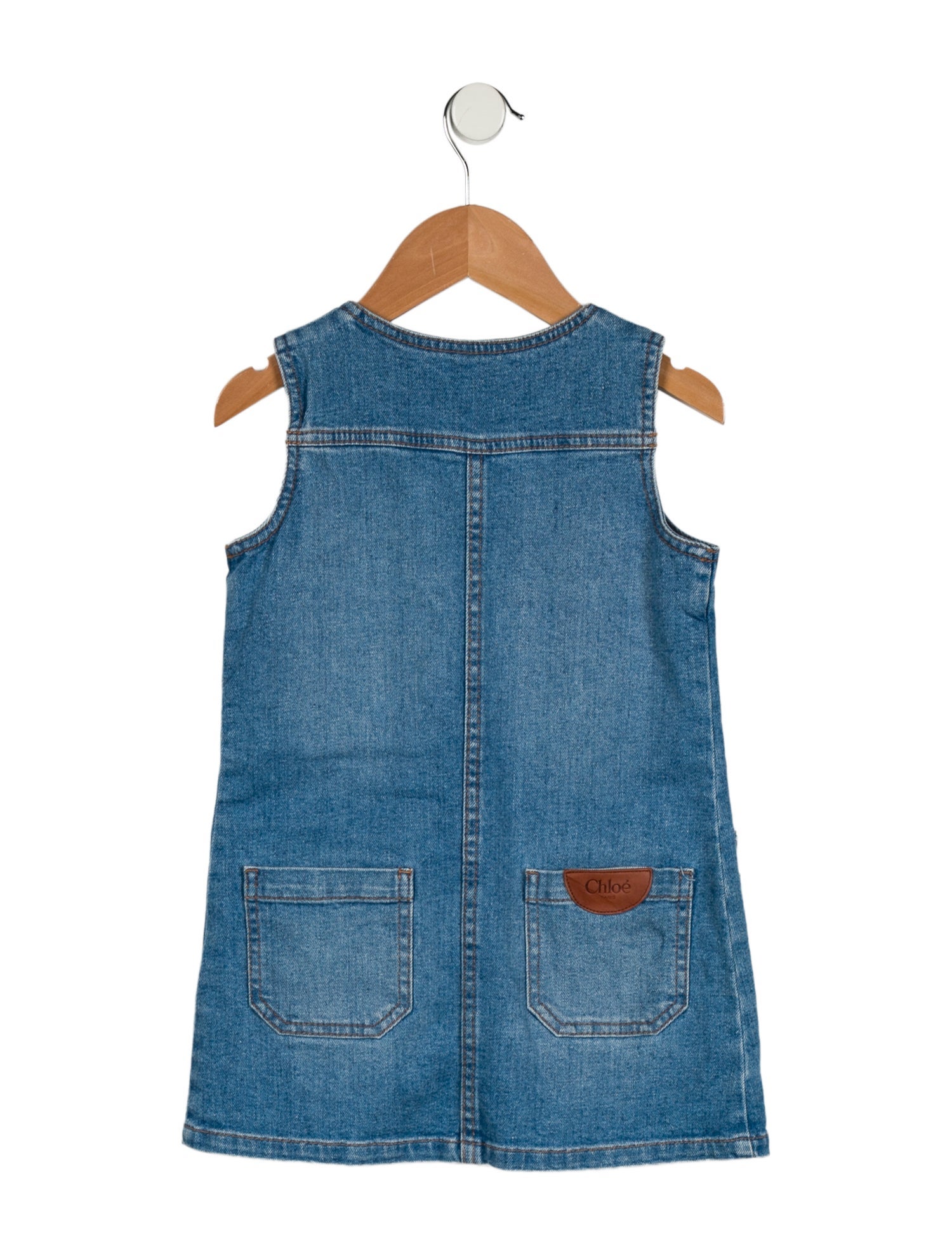 Chloé Kids Girls' Sleeveless Denim Dress