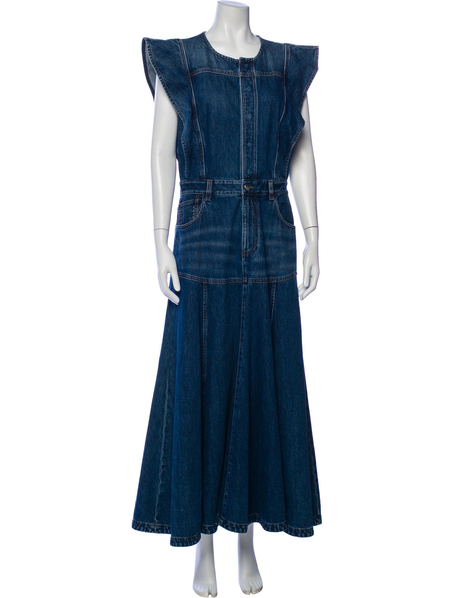 Chloé Crew Neck Long Dress