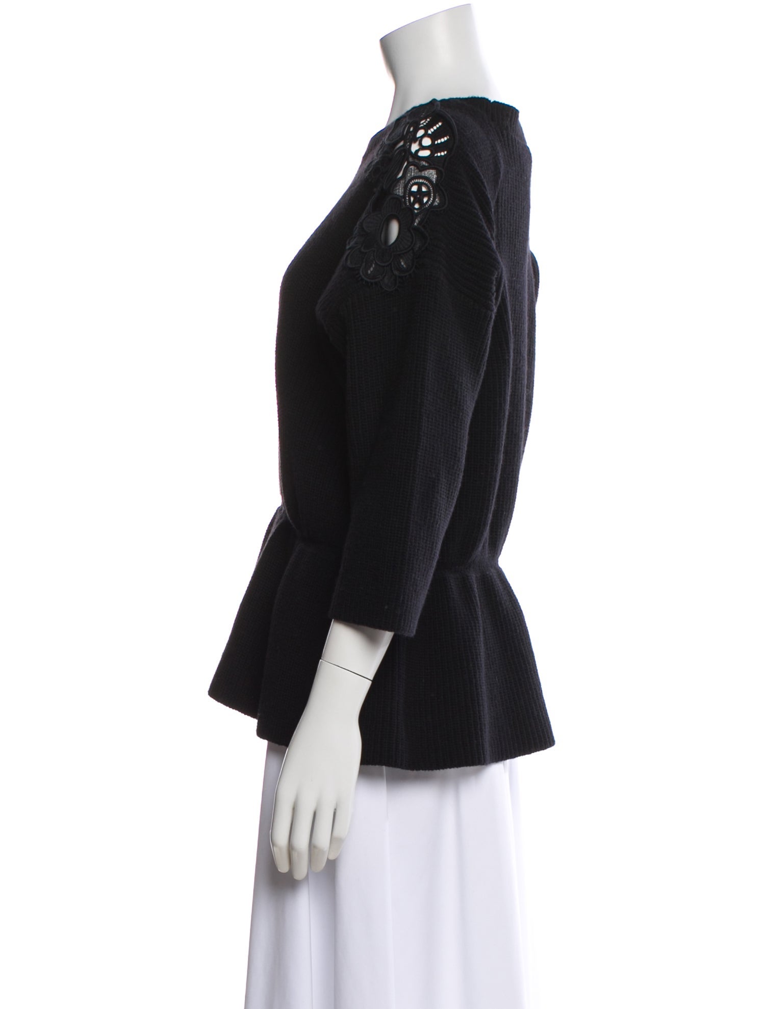 Chloé Merino Wool Bateau Neckline Sweater