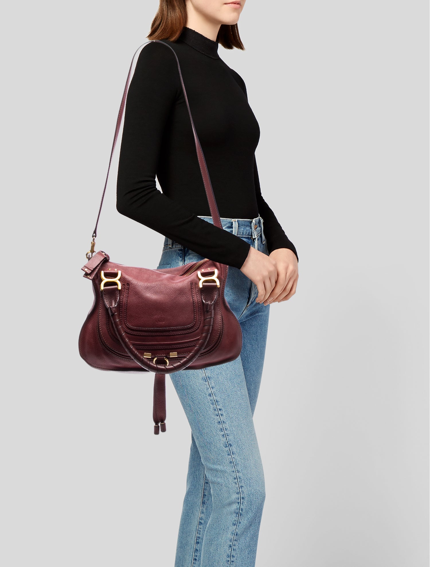 Chloé Leather Chloe Marcie Satchel Small