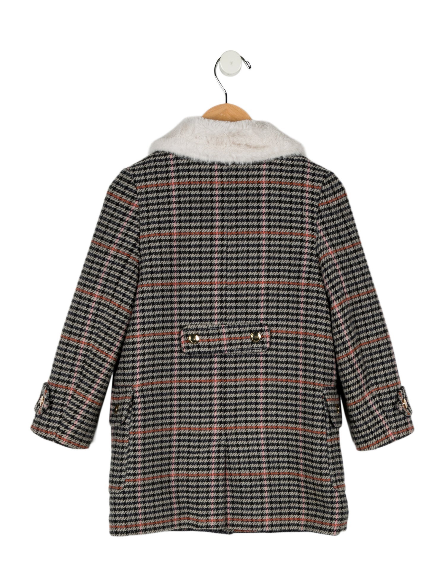 Chloé Girls' Houndstooth Peacoat