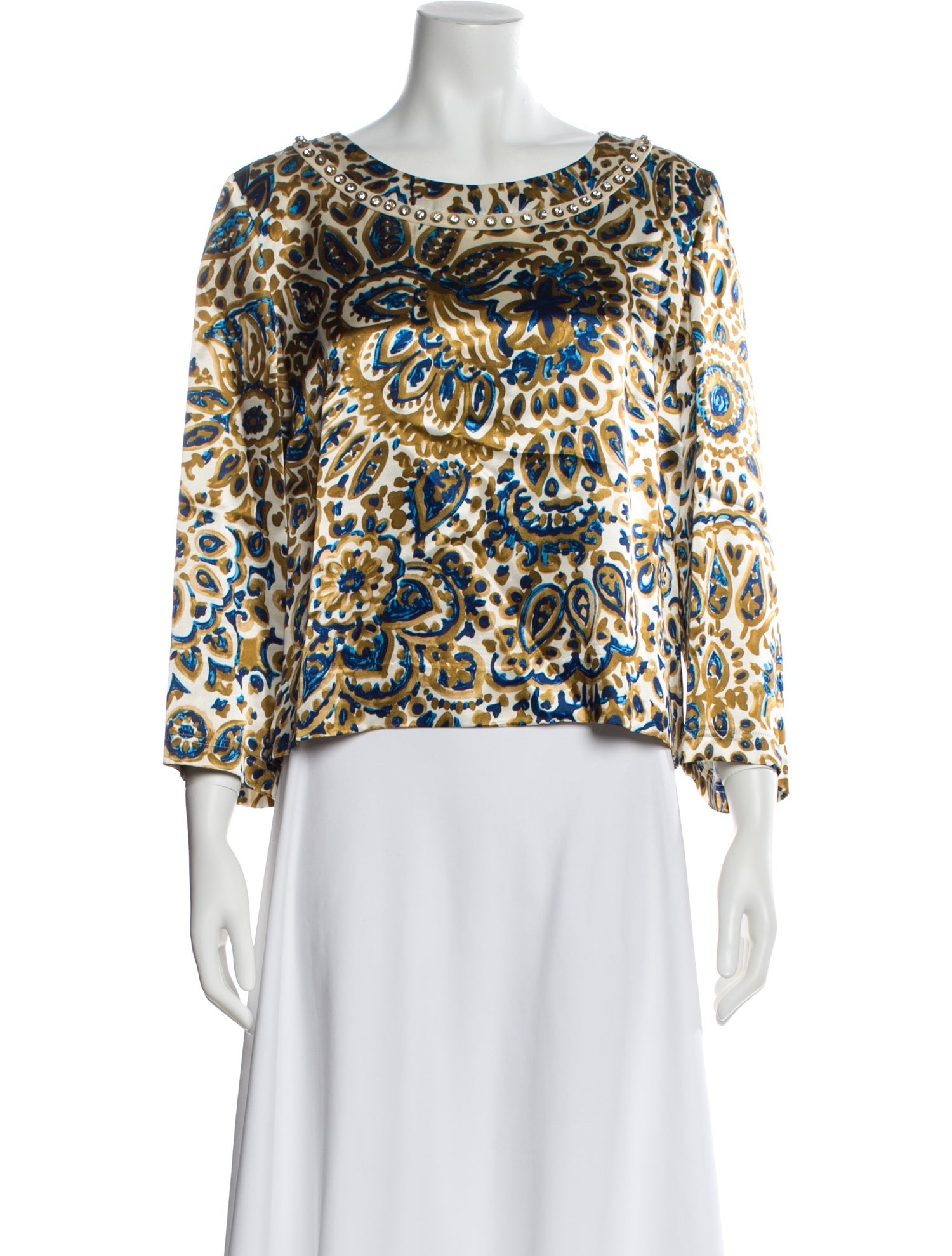 Chloé Paisley Print Crew Neck Blouse