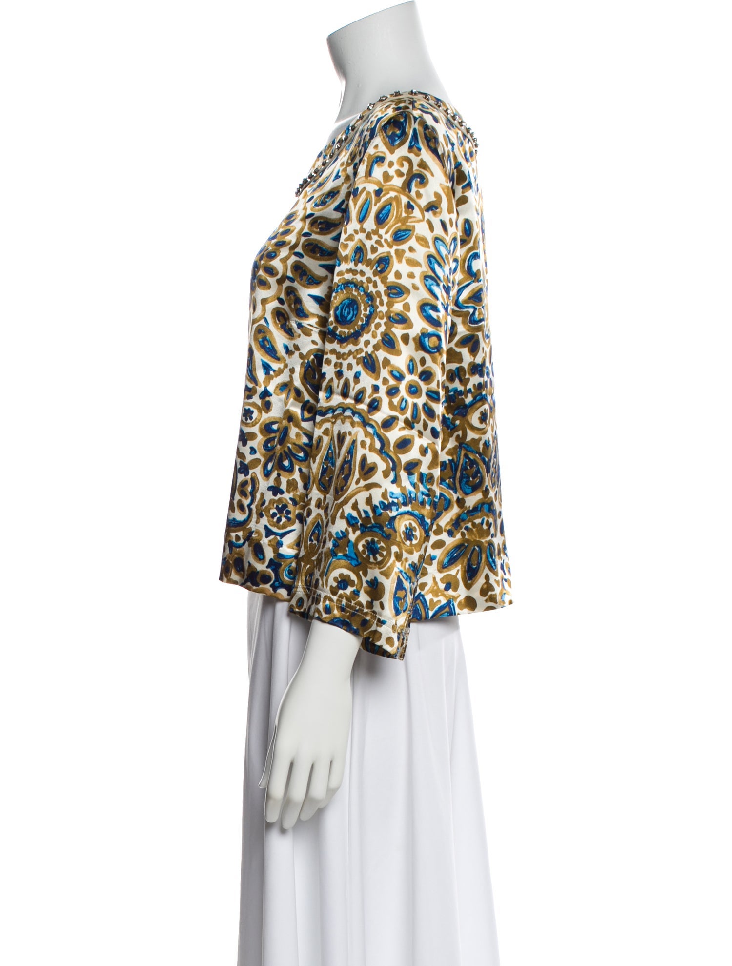 Chloé Paisley Print Crew Neck Blouse