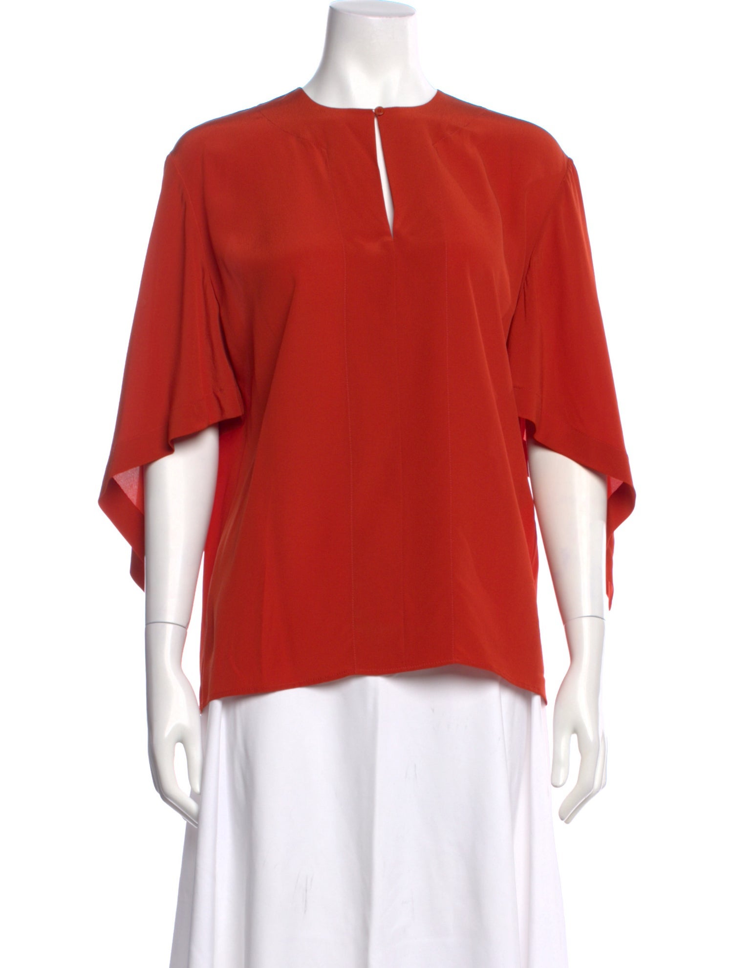 Chloé Silk Crew Neck Blouse