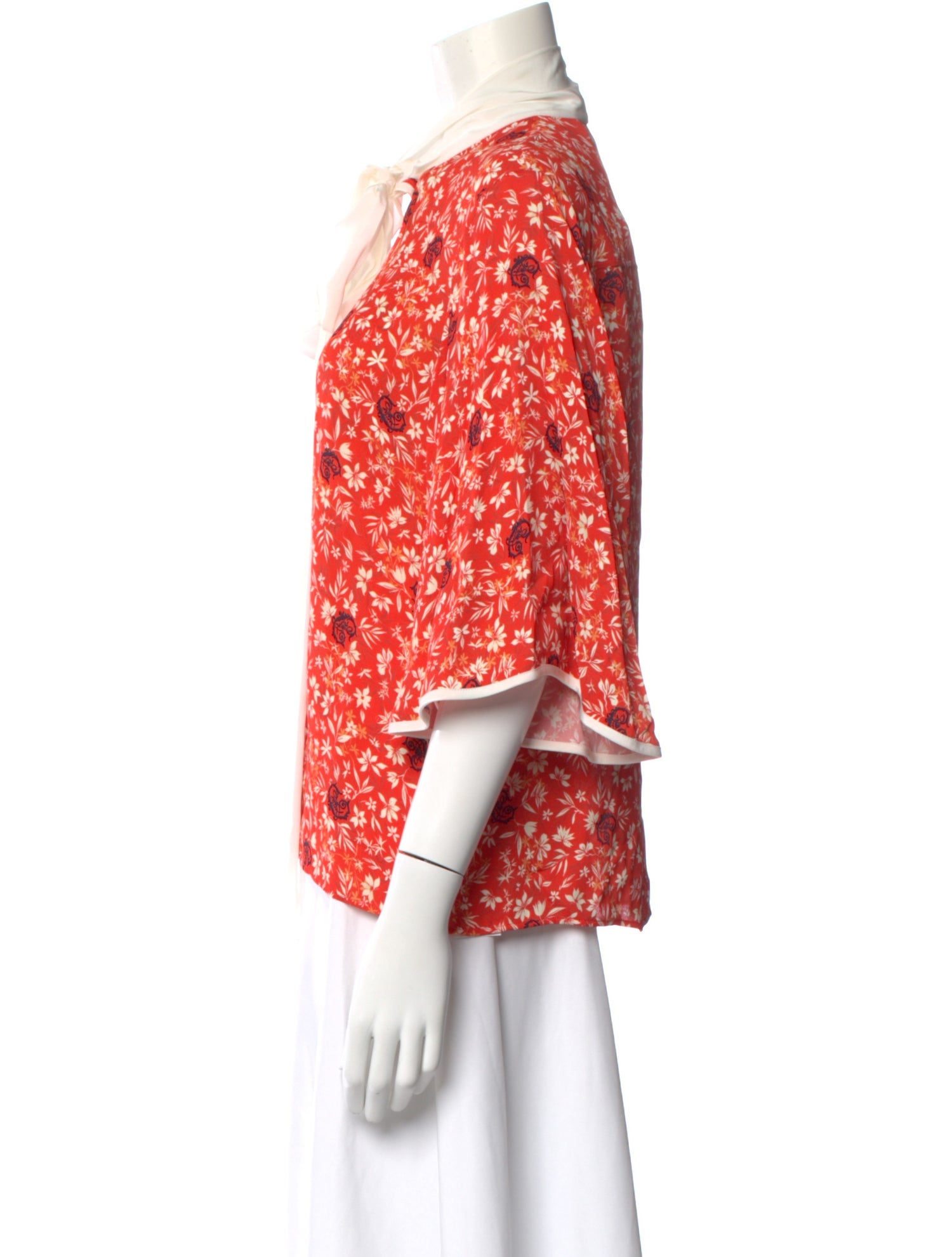 Chloé Floral Print Tie Neck Blouse w/ Tags