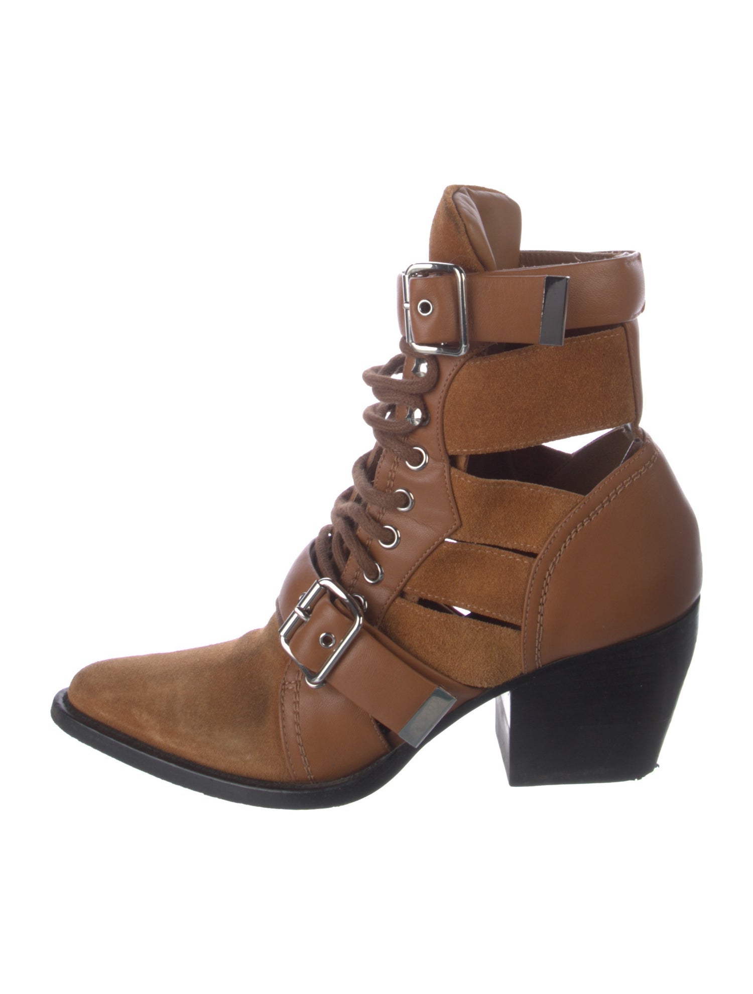 Chloé Suede Lace-Up Boots