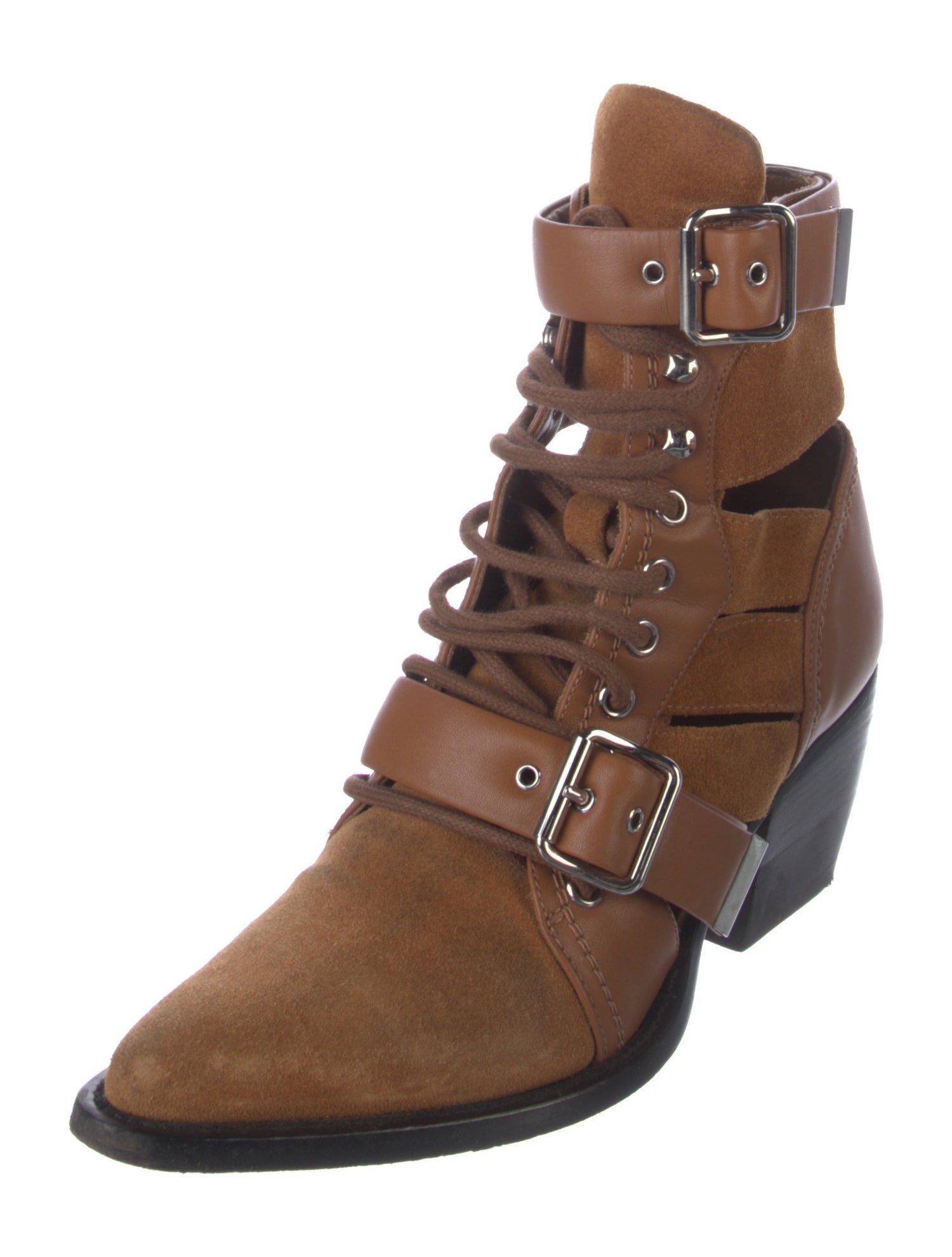 Chloé Suede Lace-Up Boots