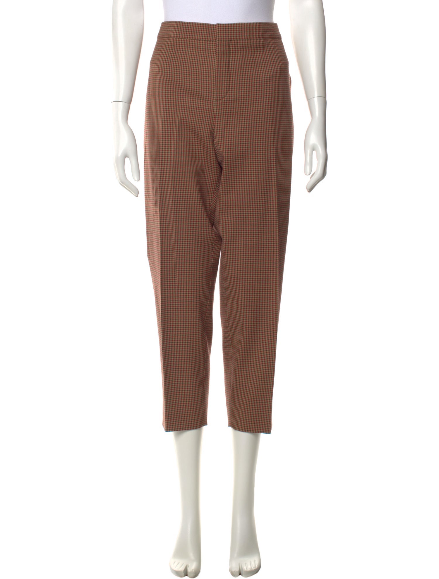 Chloé Plaid Print Straight Leg Pants