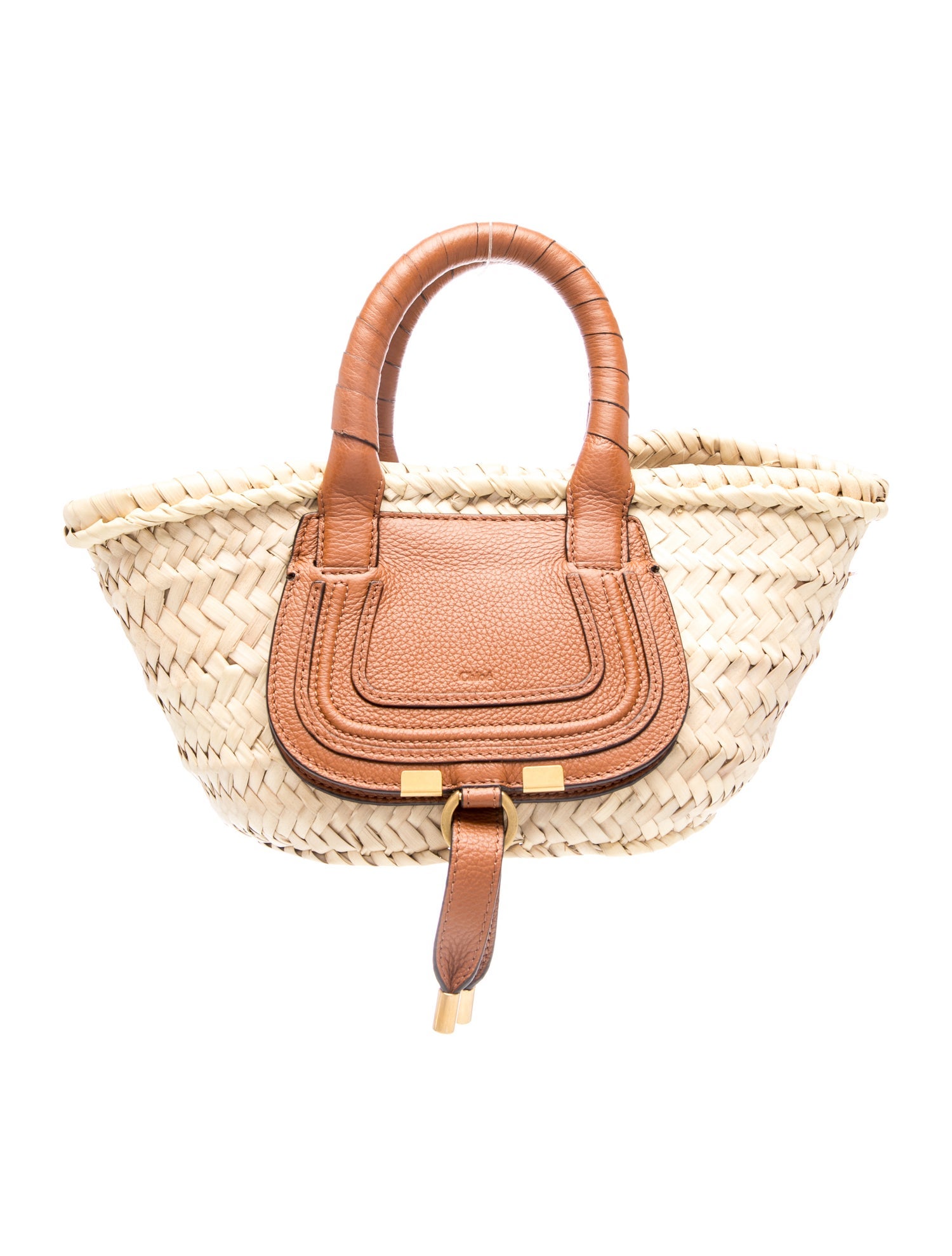 Chloé Straw Marcie Shoulder Bag Small