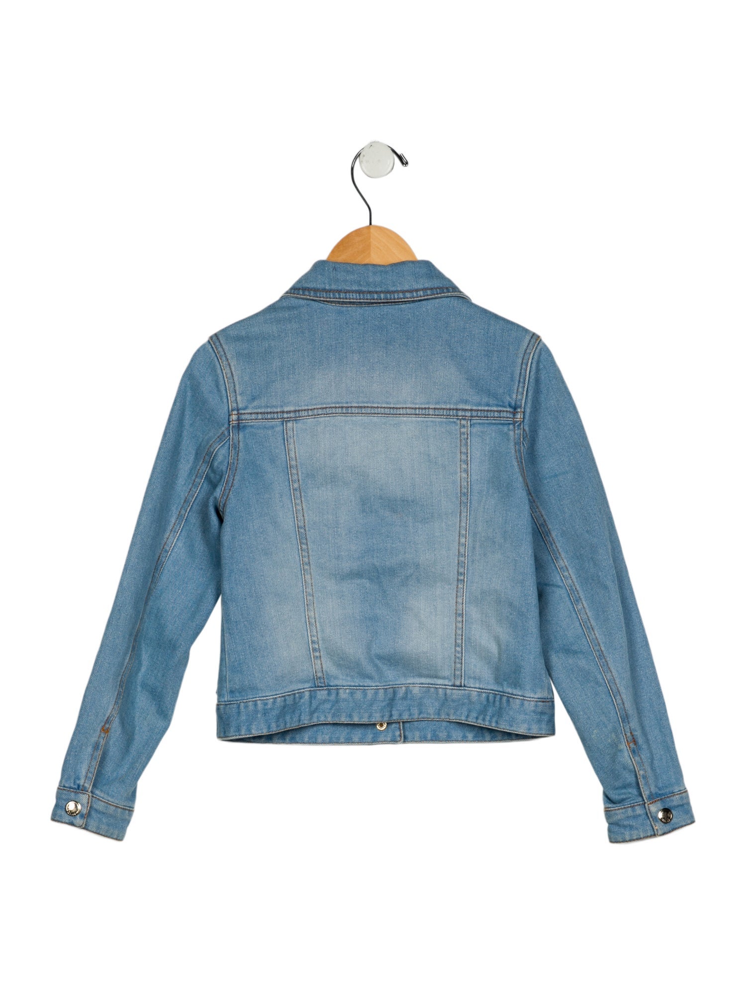 Chloé Girls Snap Closure Collared Jacket