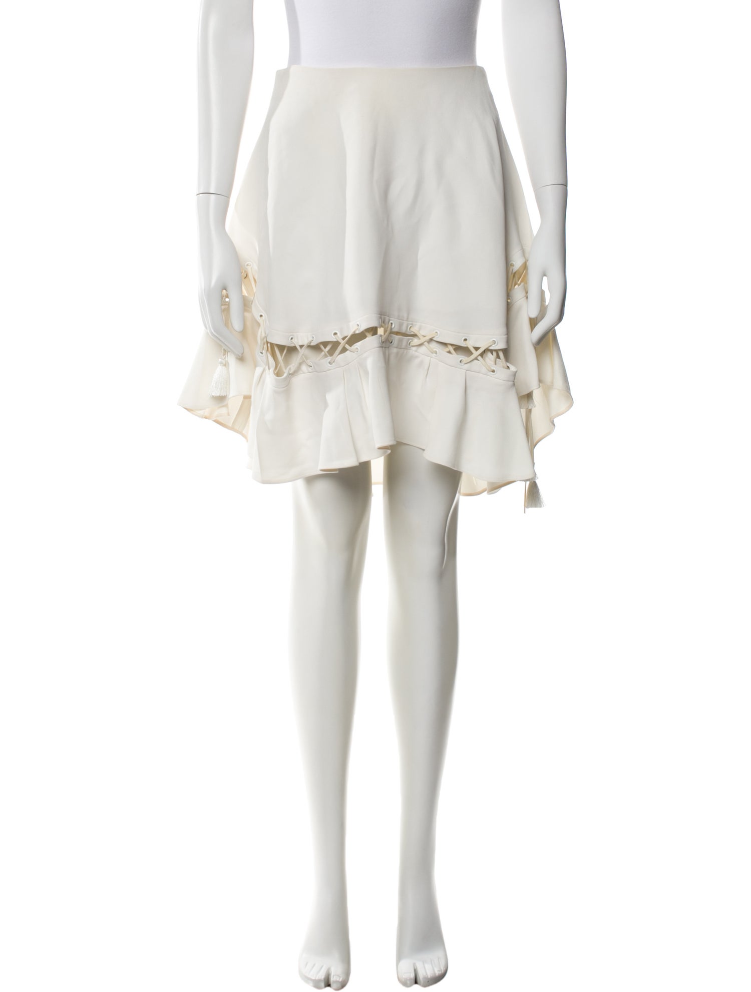 Chloé Ruffle Embellishment Knee-Length Skirt
