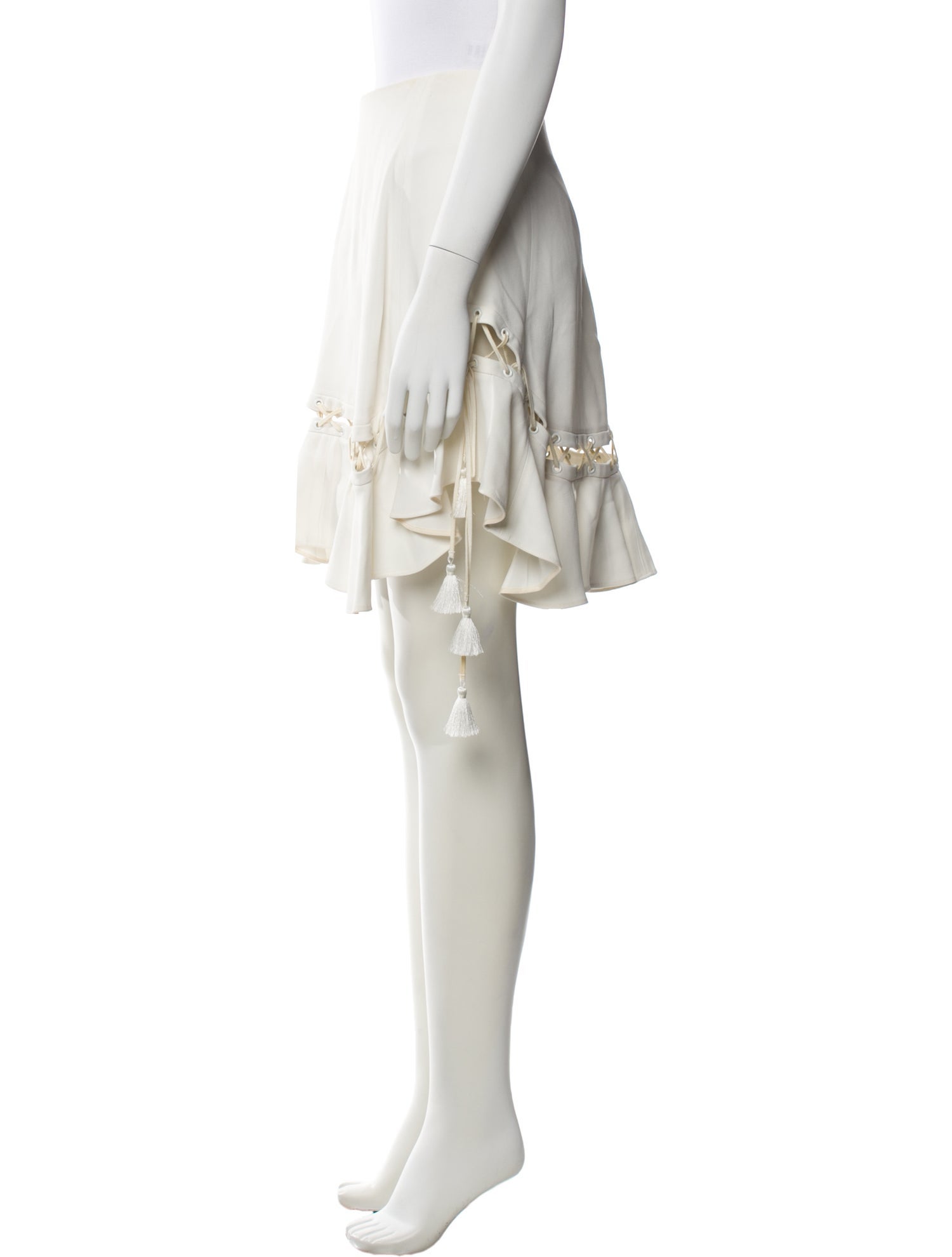 Chloé Ruffle Embellishment Knee-Length Skirt