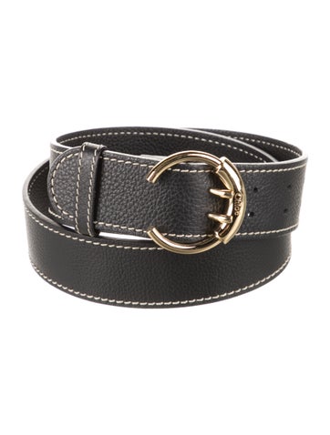Pre-owned Chloé Leather Belt In Black