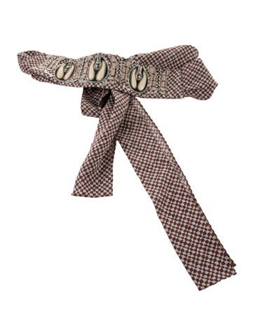 Pre-owned Chloé Hair Tie With Embroidered Accents In White
