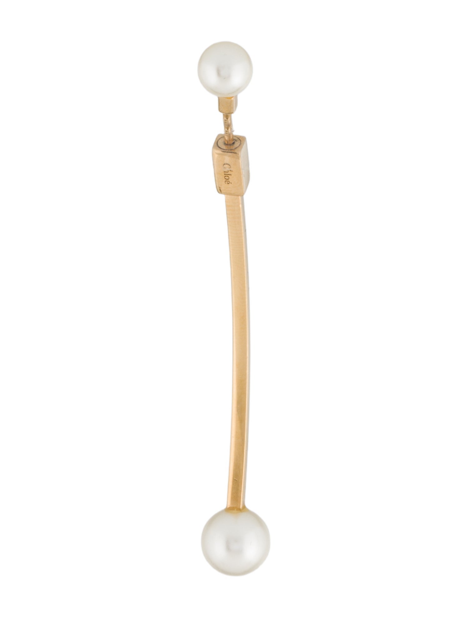 Chloé Chloé Faux Pearl Darcy Single Drop Earring