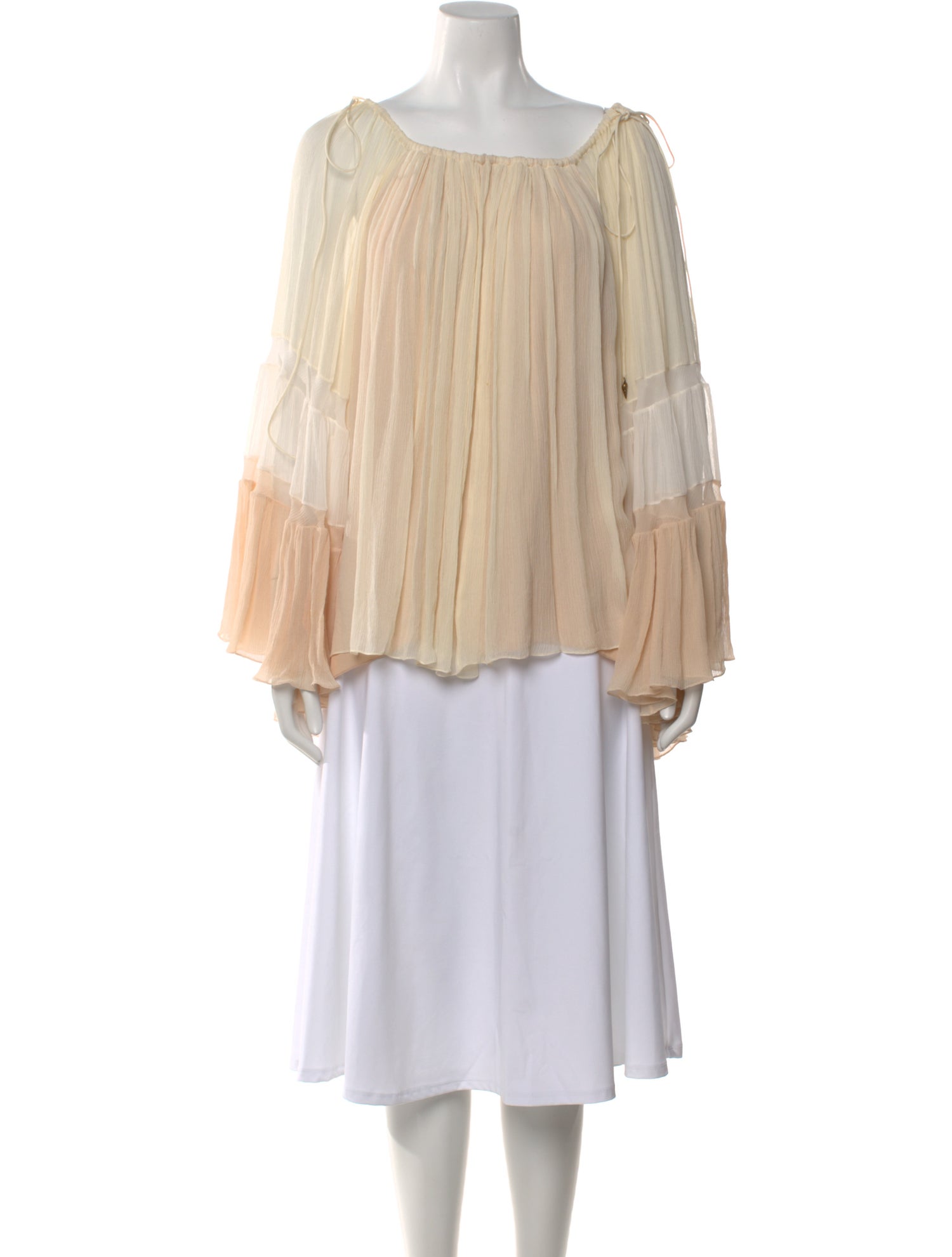 Chloé Silk Square Neckline Blouse