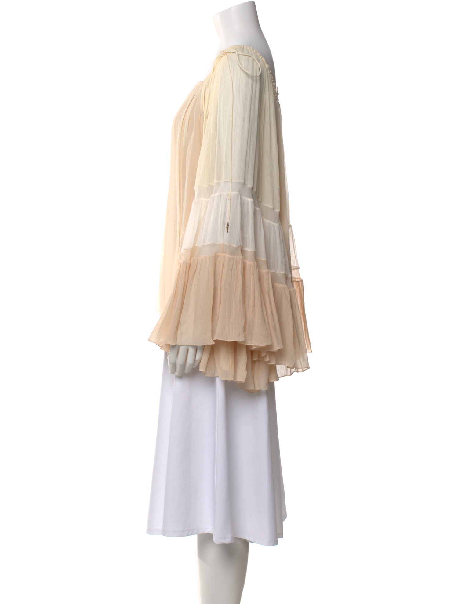 Chloé Silk Square Neckline Blouse