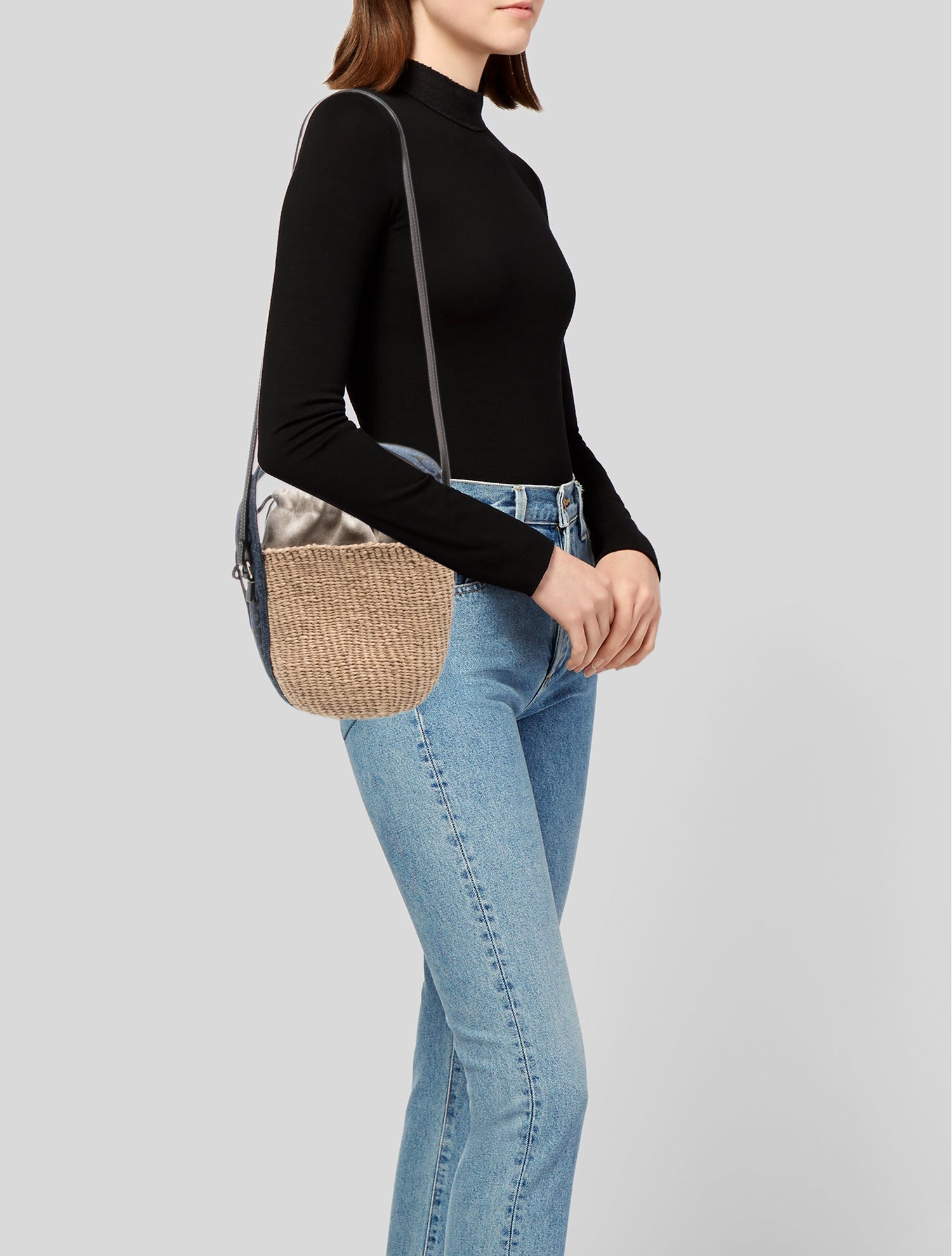 Chloé Raffia Bucket Bag 2023