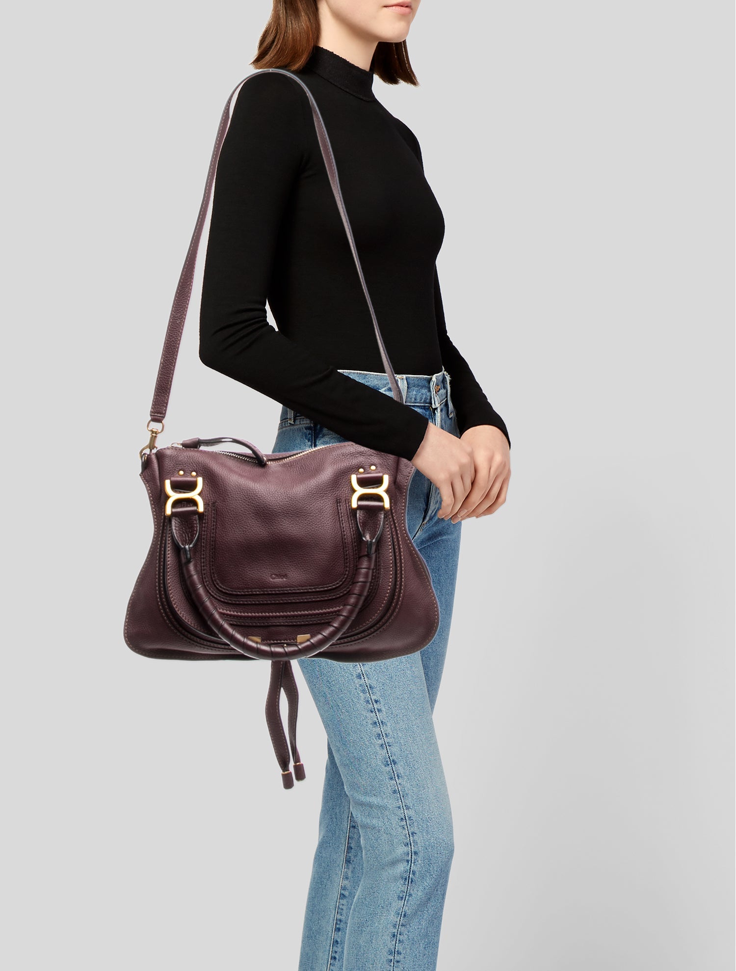 Chloé Leather Marcie Satchel Medium