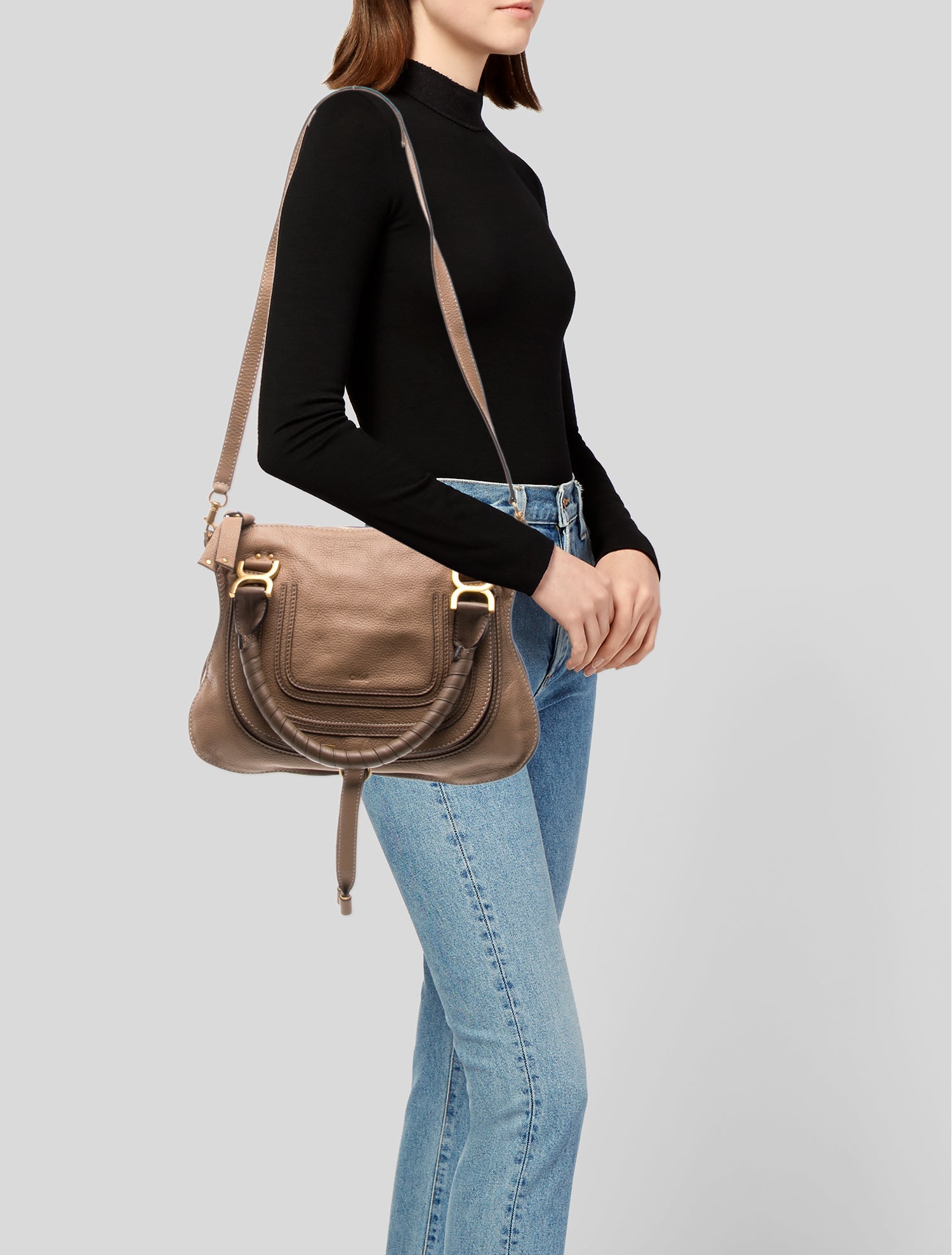 Chloé Leather Marcie Shoulder Bag Medium